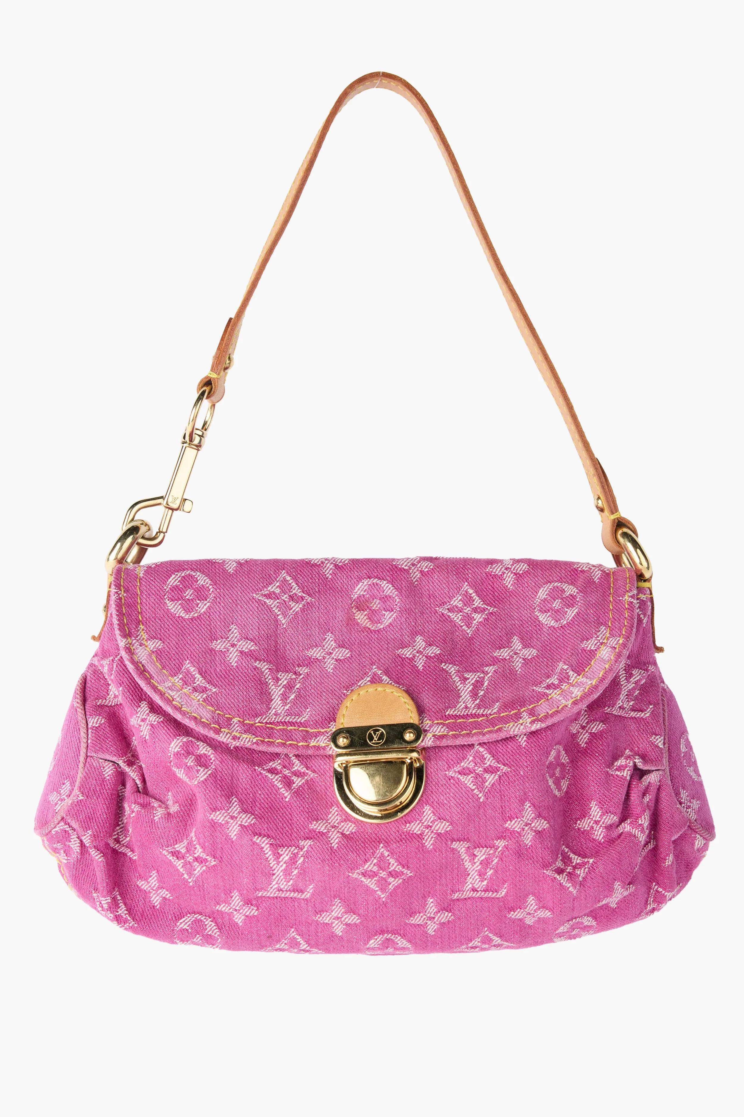 Louis Vuitton Monogram Pink Denim Pleaty