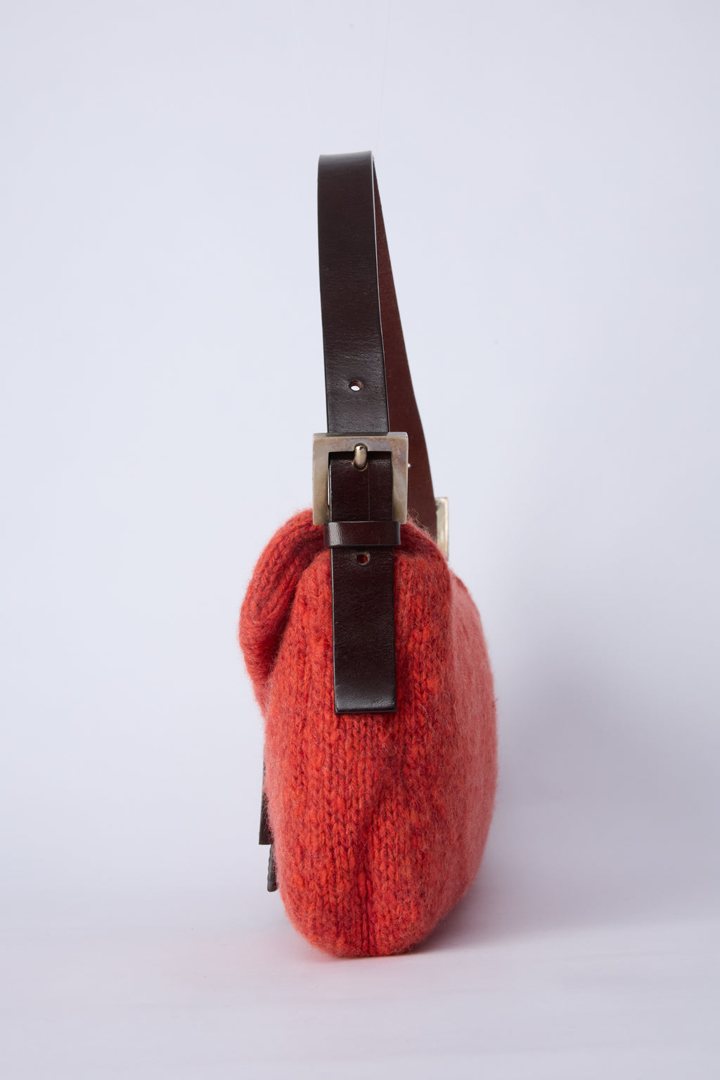 FENDI RED KNIT BAGUETTE