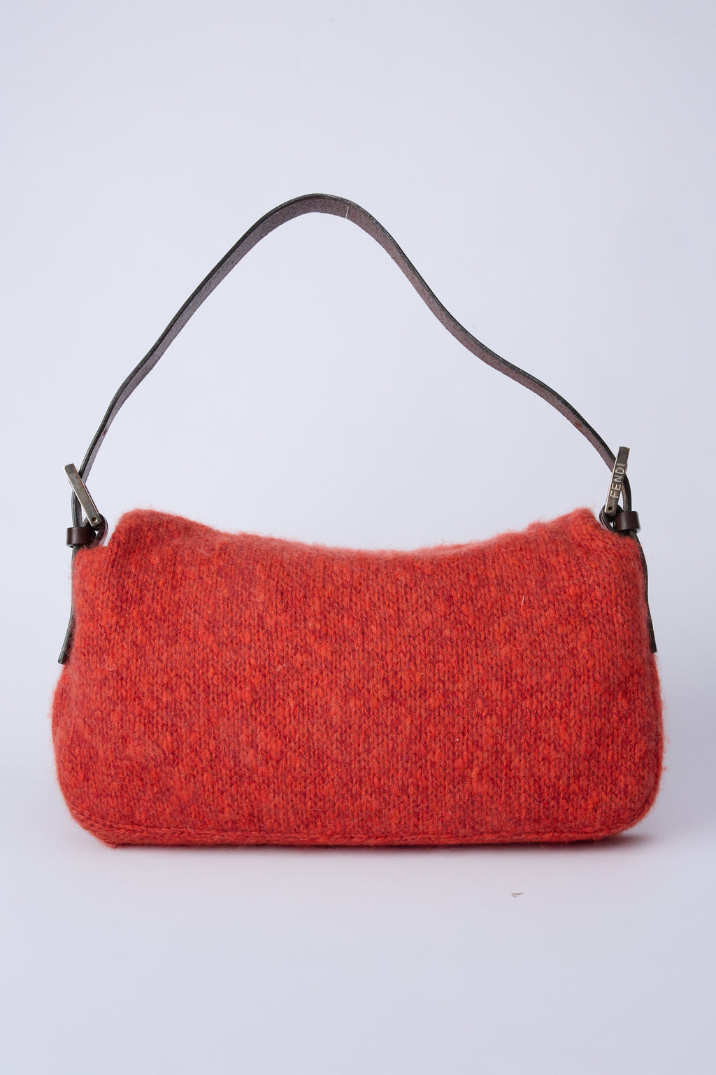 FENDI RED KNIT BAGUETTE