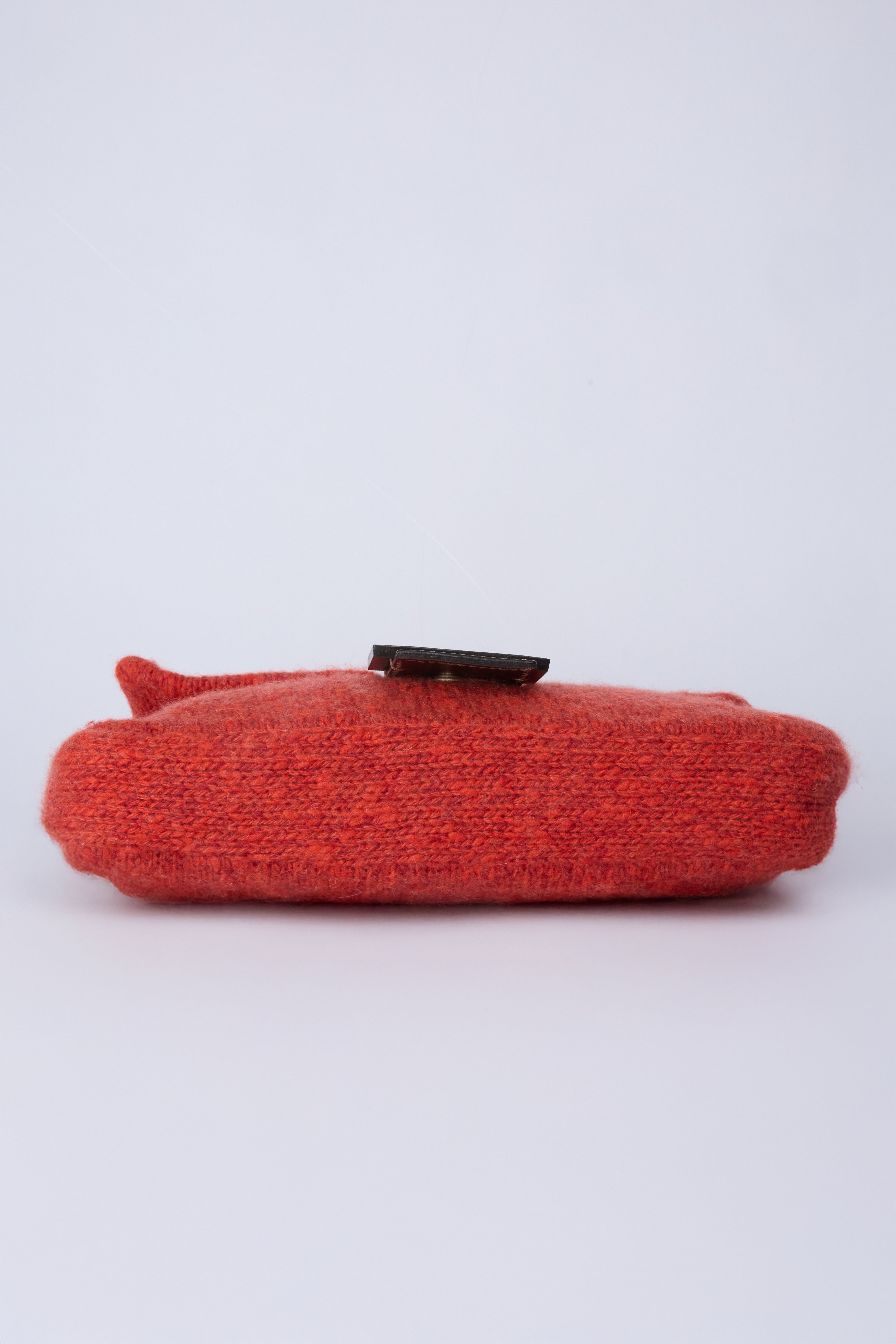 FENDI RED KNIT BAGUETTE