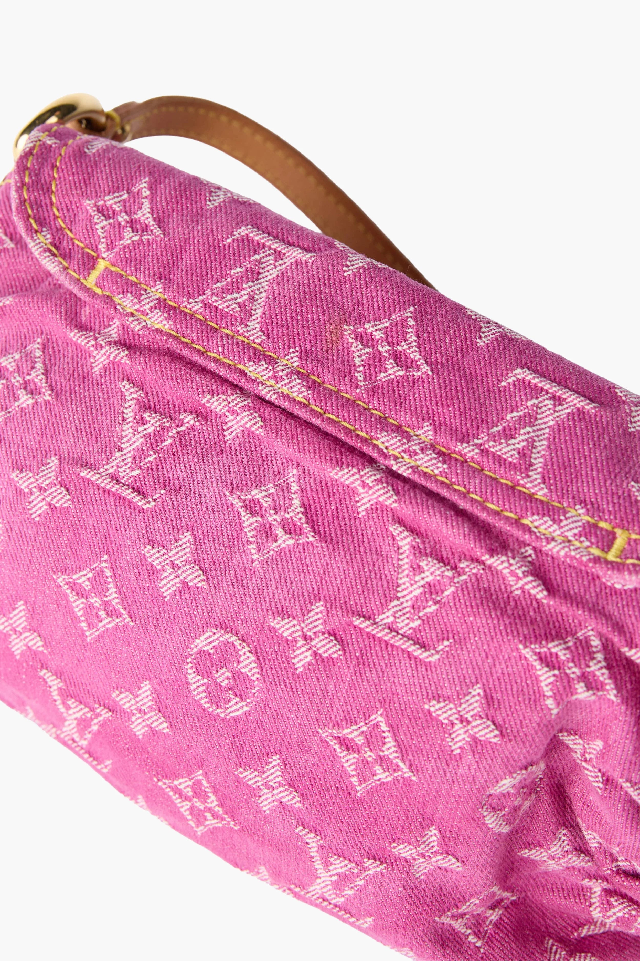 Louis Vuitton Monogram Pink Denim Pleaty