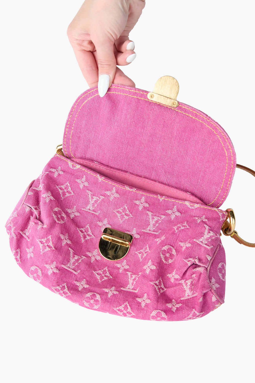 Louis Vuitton Monogram Pink Denim Pleaty