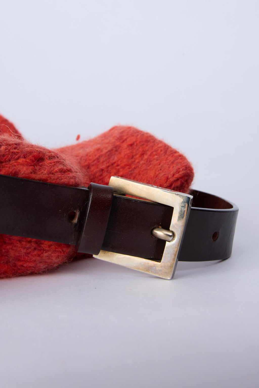 FENDI RED KNIT BAGUETTE