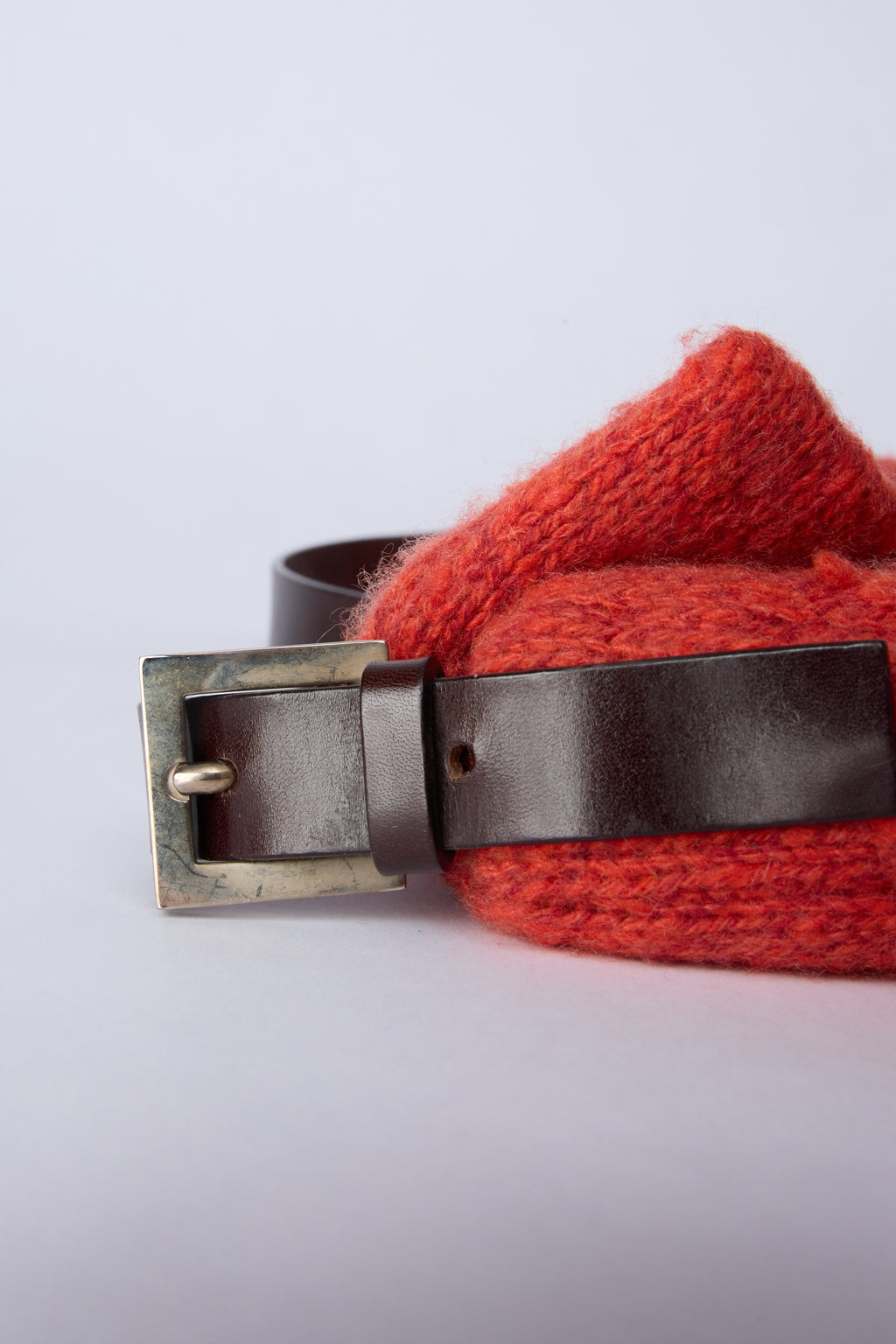 FENDI RED KNIT BAGUETTE