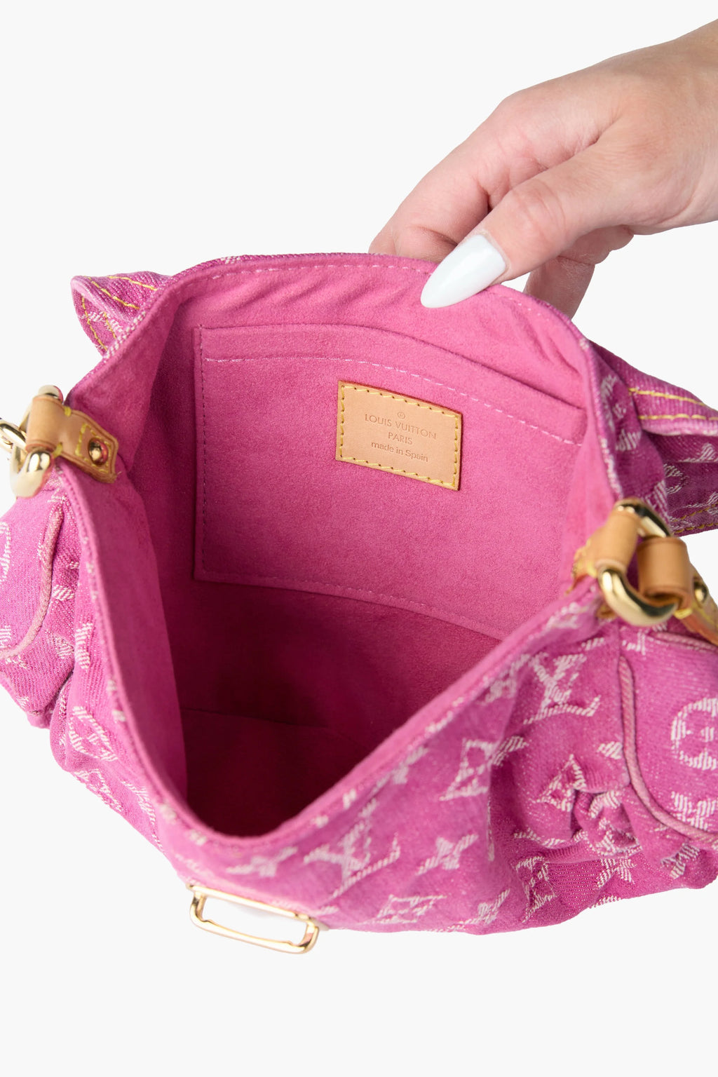 Louis Vuitton Monogram Pink Denim Pleaty