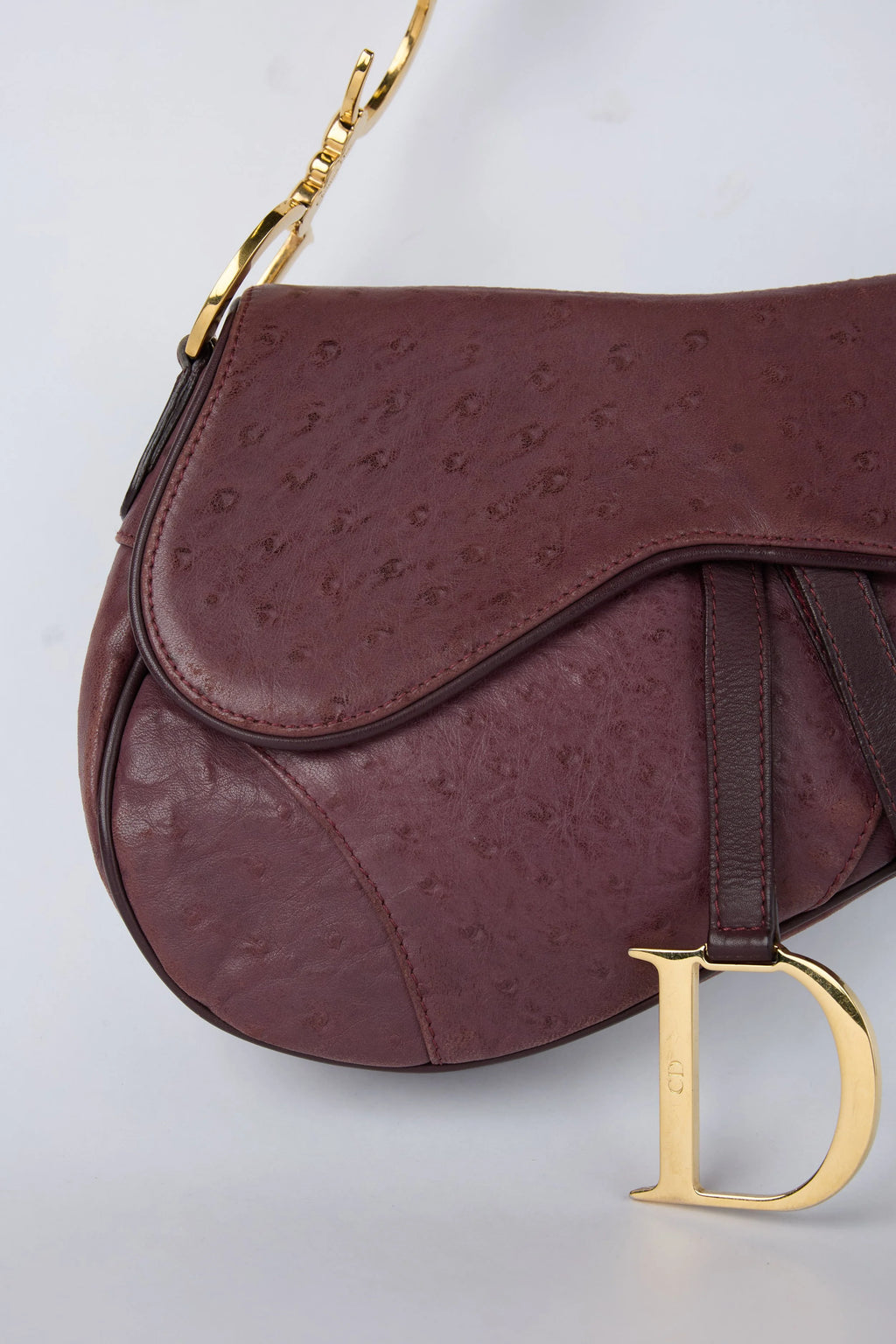 DIOR VIOLET OSTRICH SADDLE