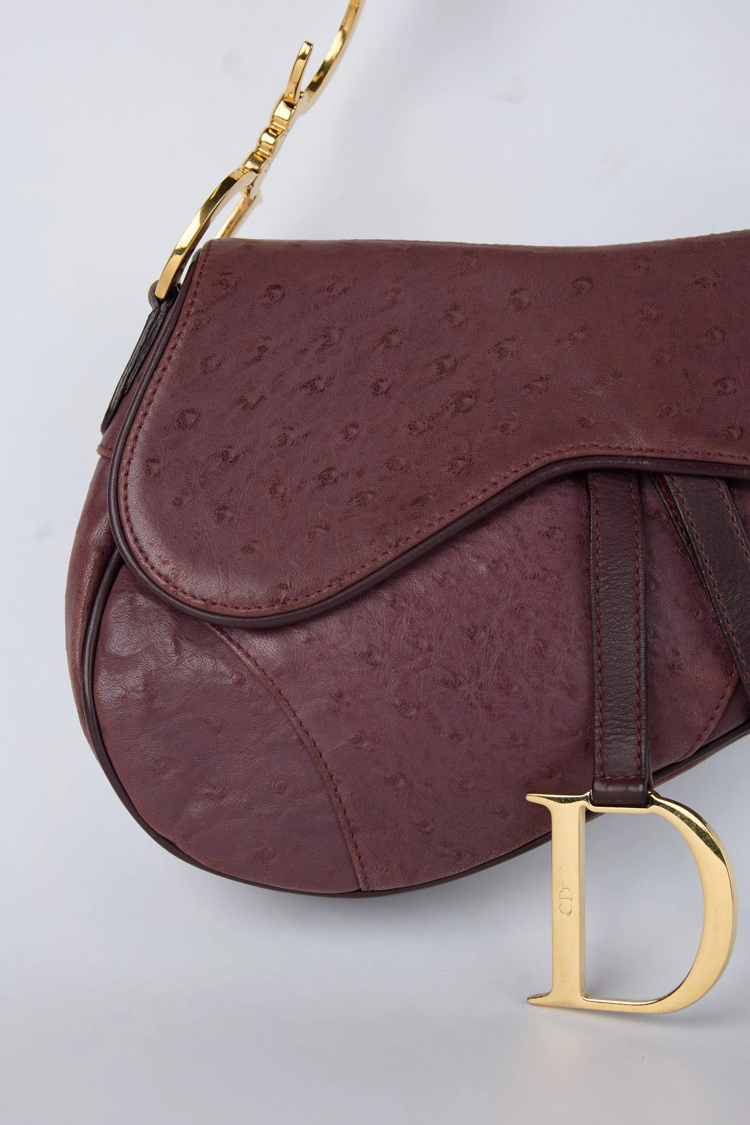 DIOR VIOLET OSTRICH SADDLE