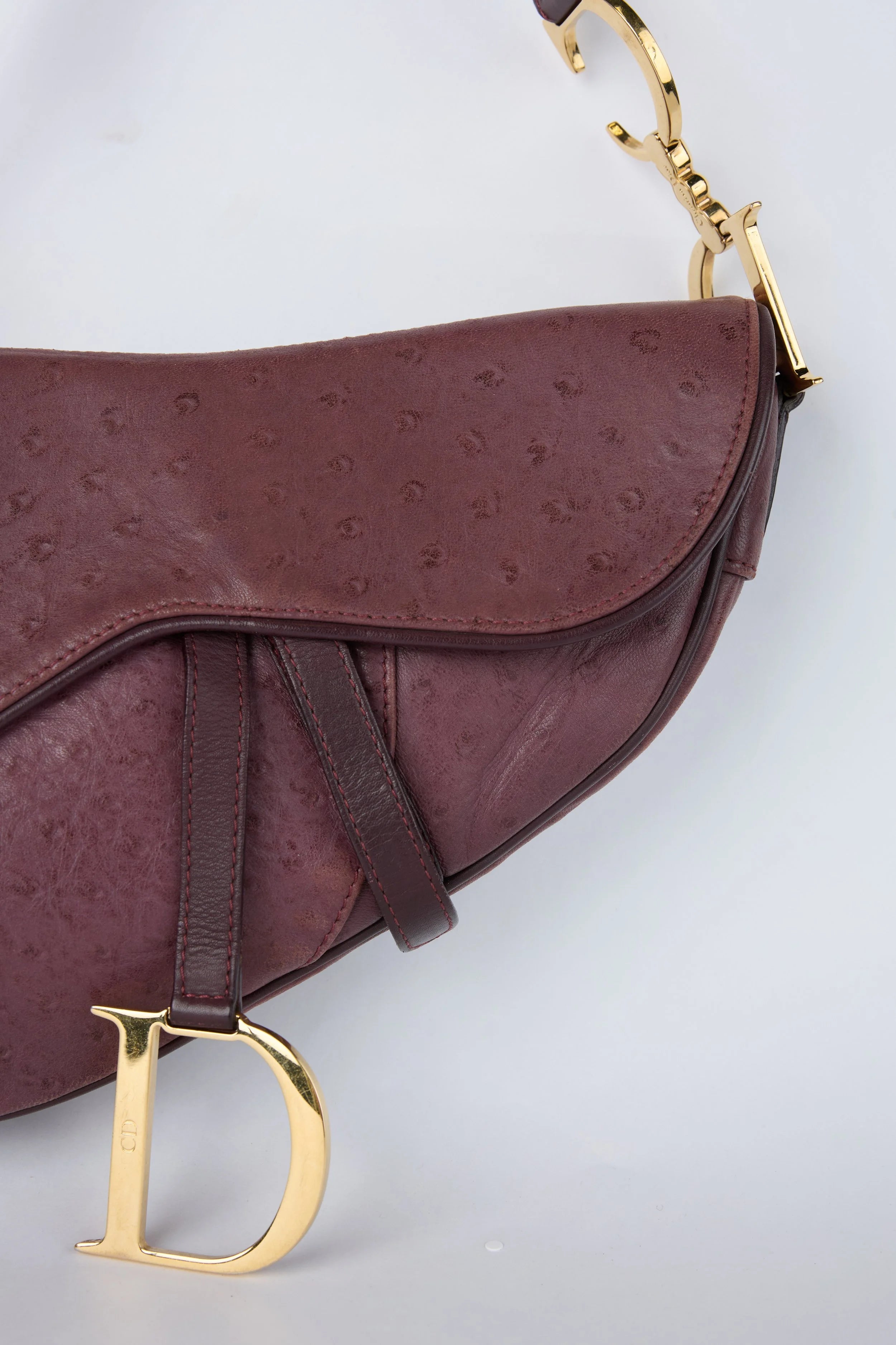 DIOR VIOLET OSTRICH SADDLE