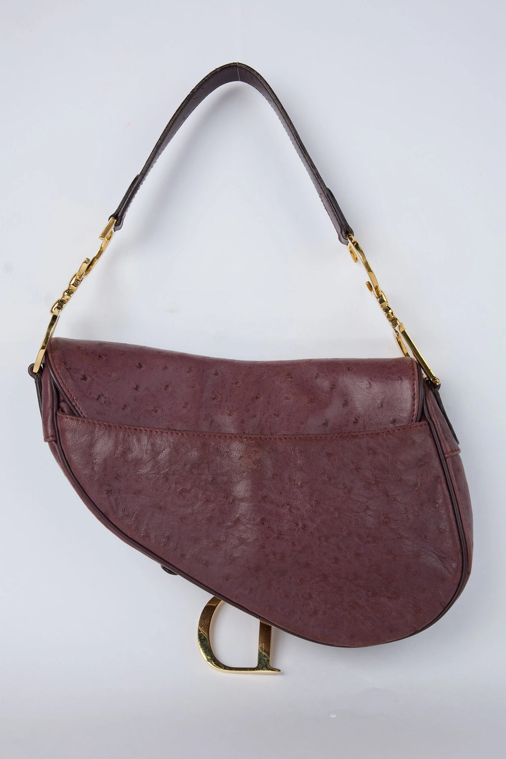 DIOR VIOLET OSTRICH SADDLE