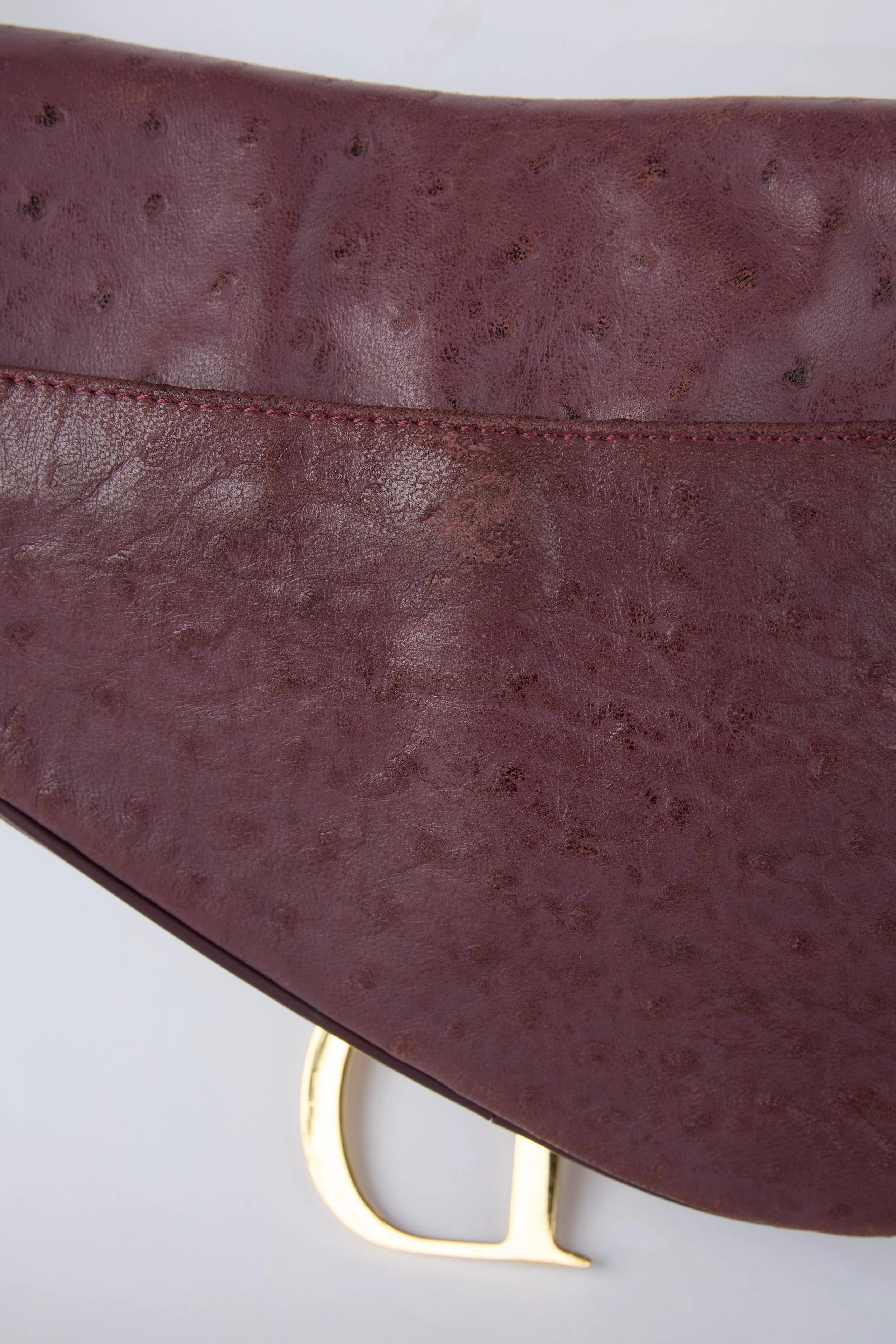 DIOR VIOLET OSTRICH SADDLE