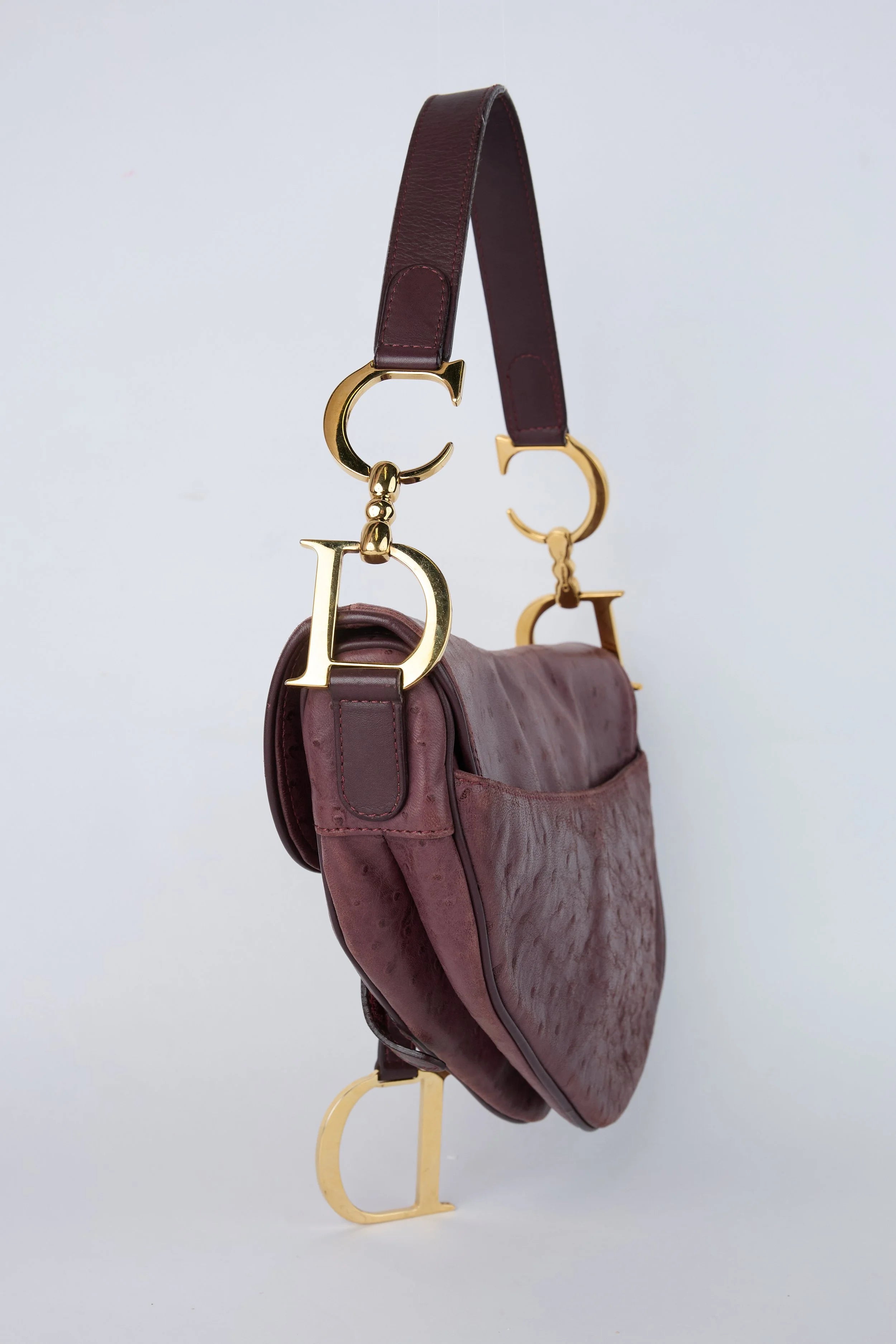 DIOR VIOLET OSTRICH SADDLE