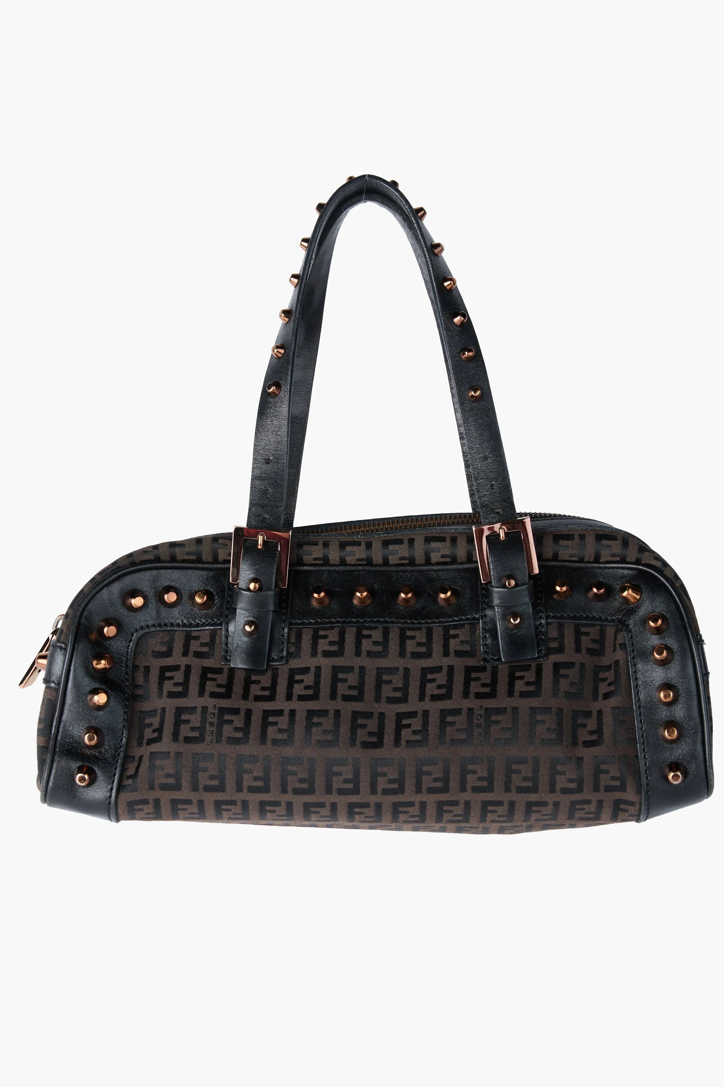 Fendi Studded Zucchino Bowler