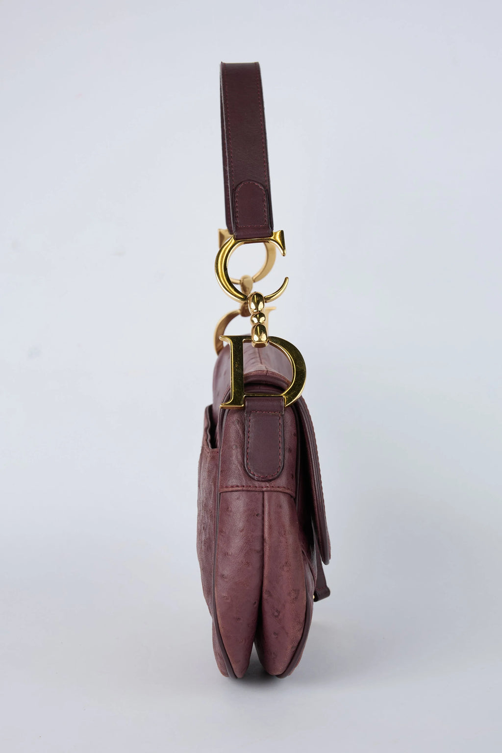 DIOR VIOLET OSTRICH SADDLE