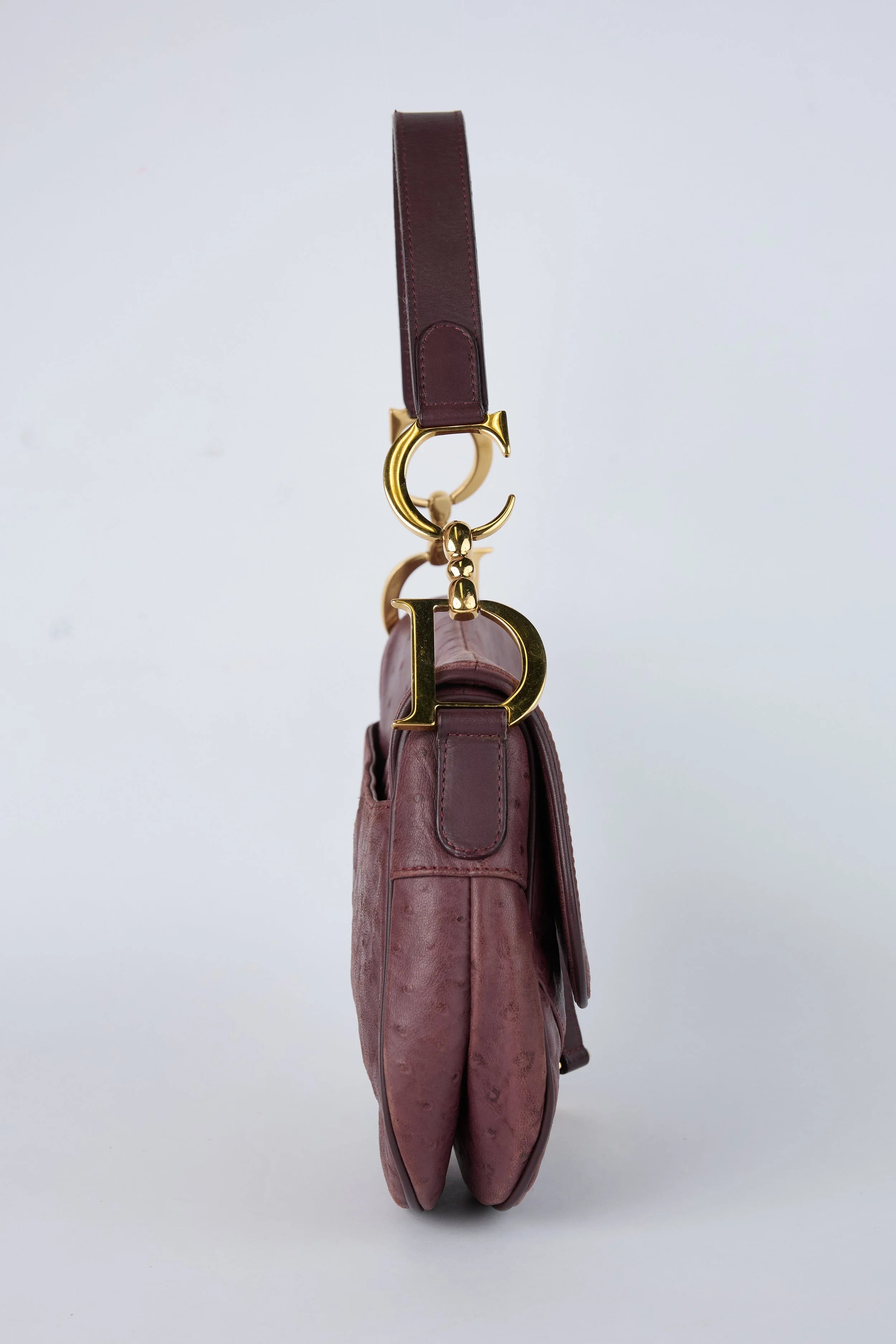 DIOR VIOLET OSTRICH SADDLE