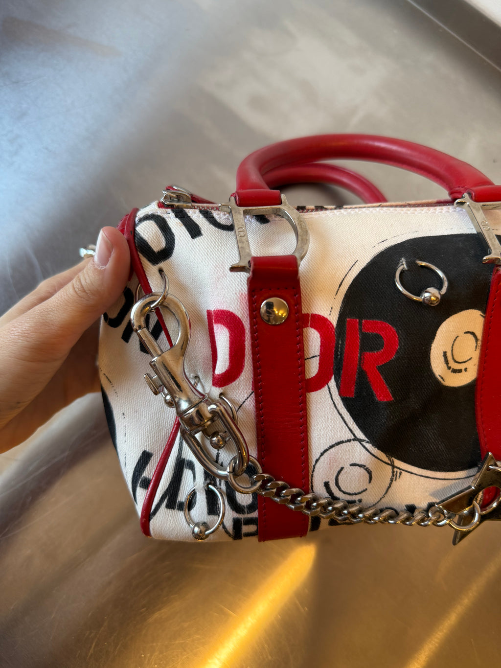 DIOR PIERCED BOSTON BAG