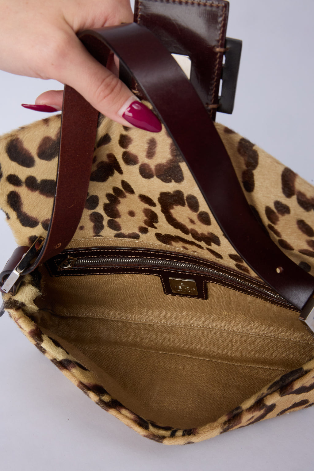 FENDI LEOPARD-PRINT BAGUETTE