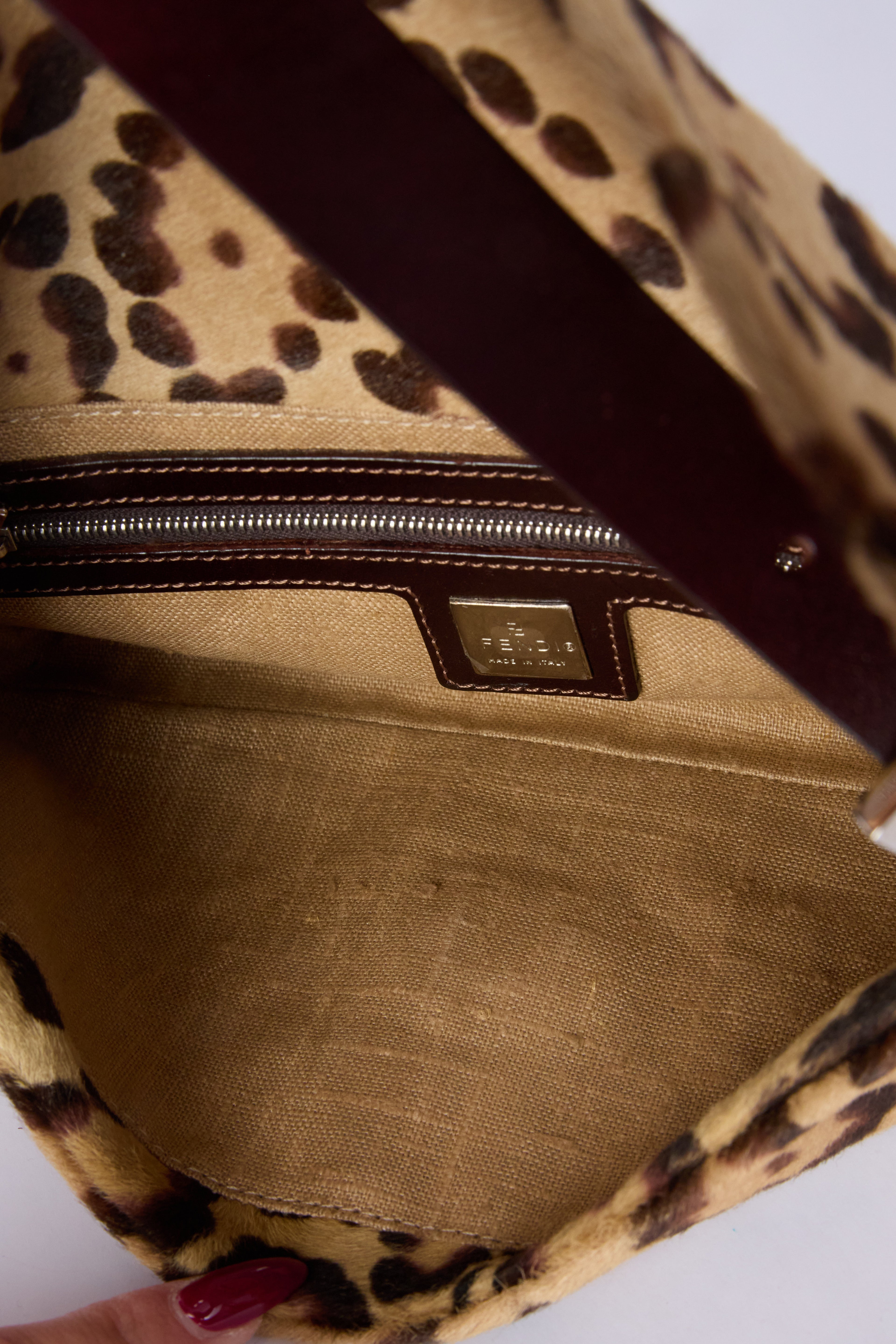 FENDI LEOPARD-PRINT BAGUETTE