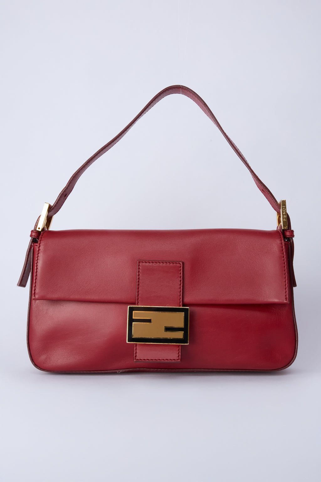 FENDI RED LEATHER BAGUETTE