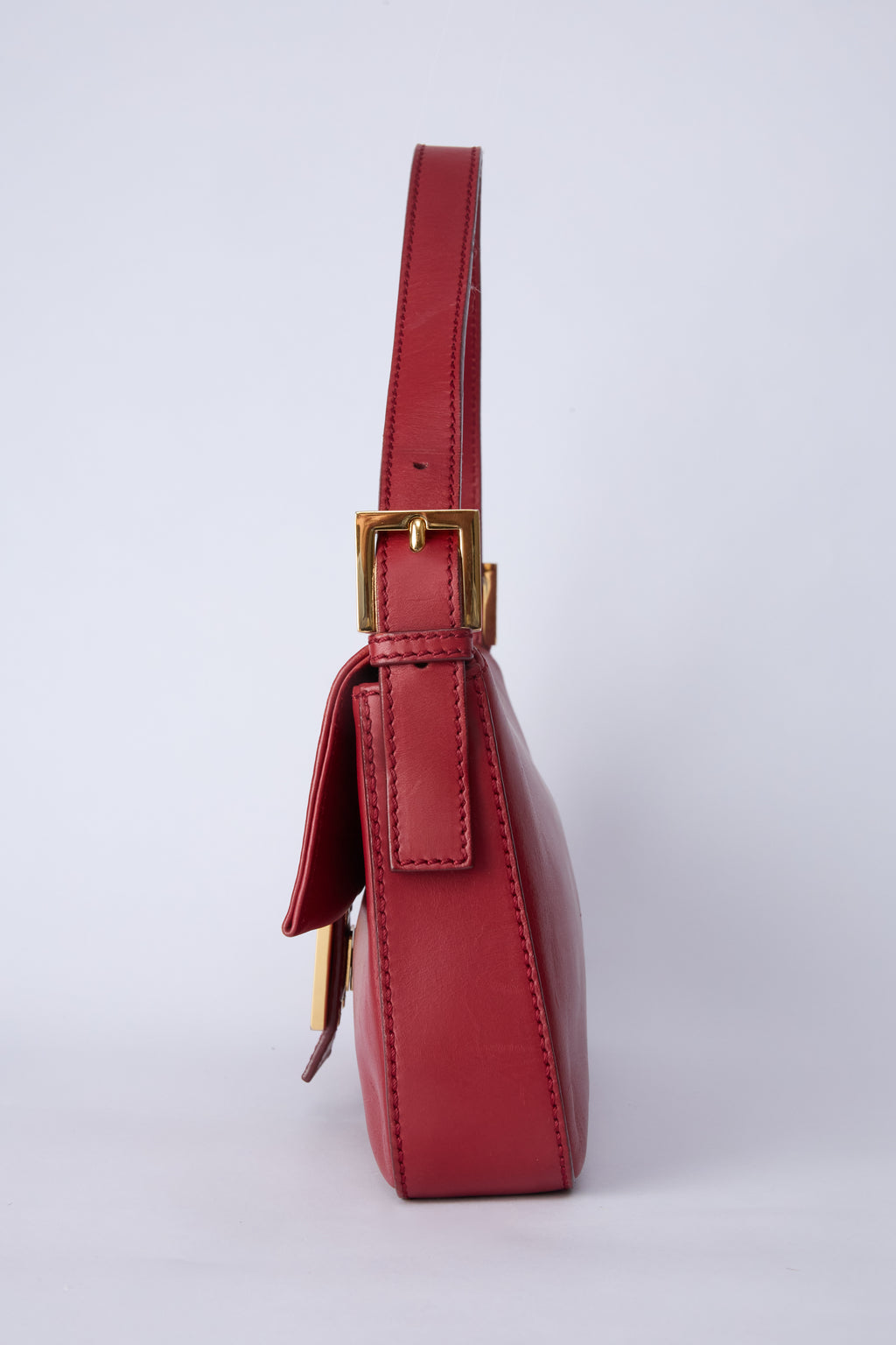 FENDI RED LEATHER BAGUETTE