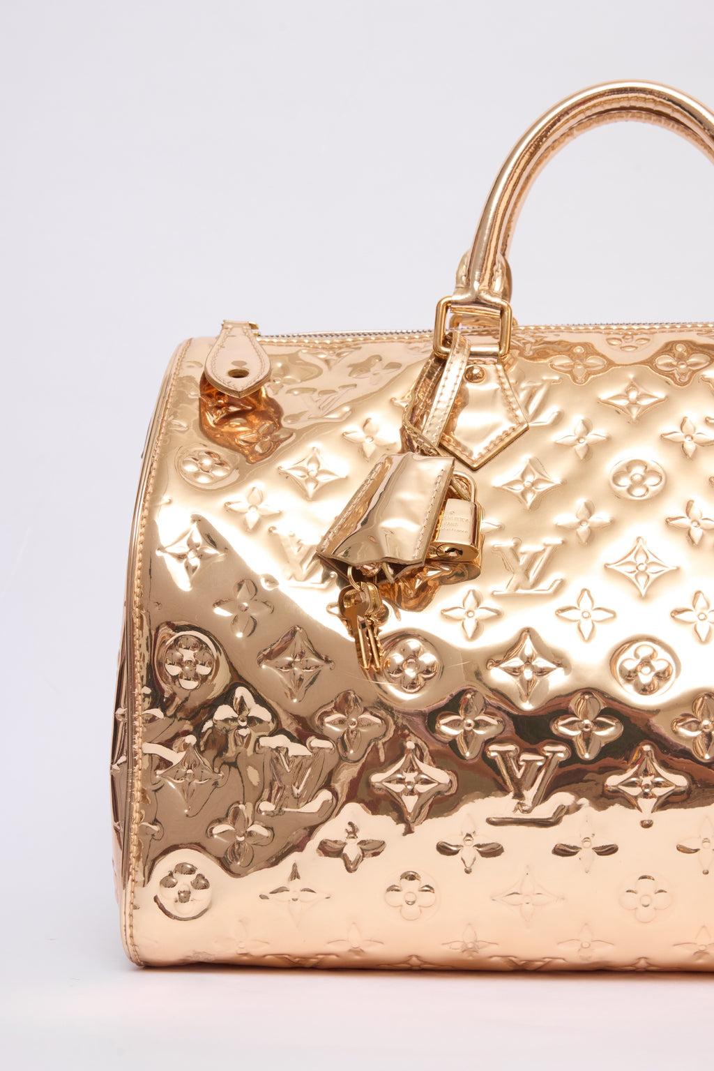 LOUIS VUITTON GOLD MIROIR SPEEDY 40