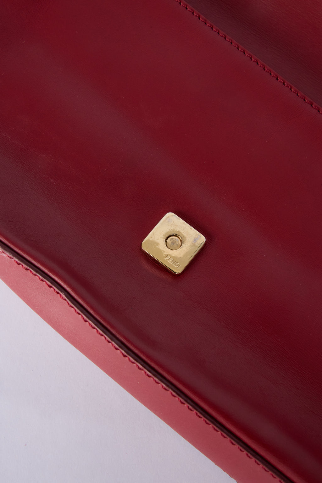 FENDI RED LEATHER BAGUETTE