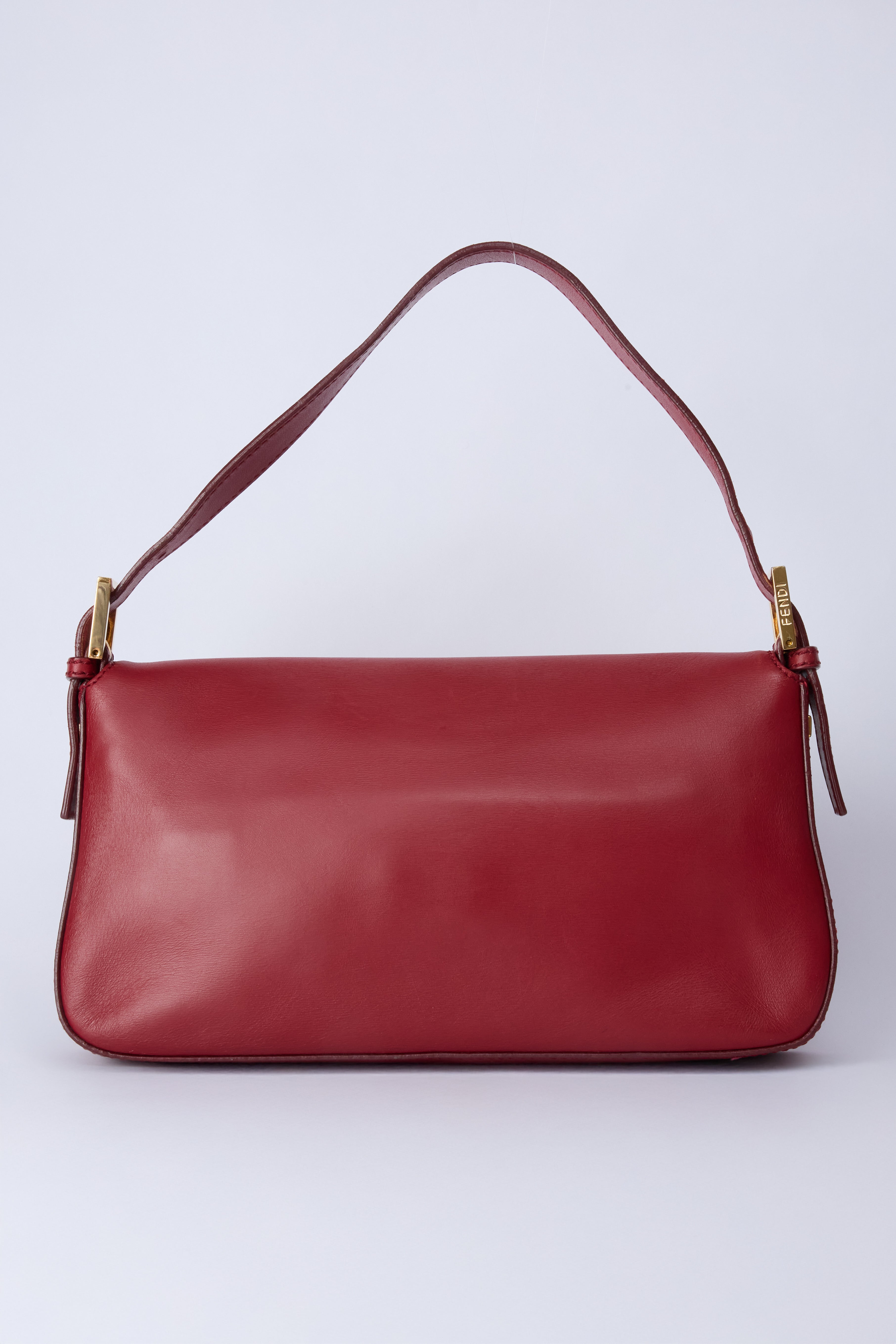 FENDI RED LEATHER BAGUETTE