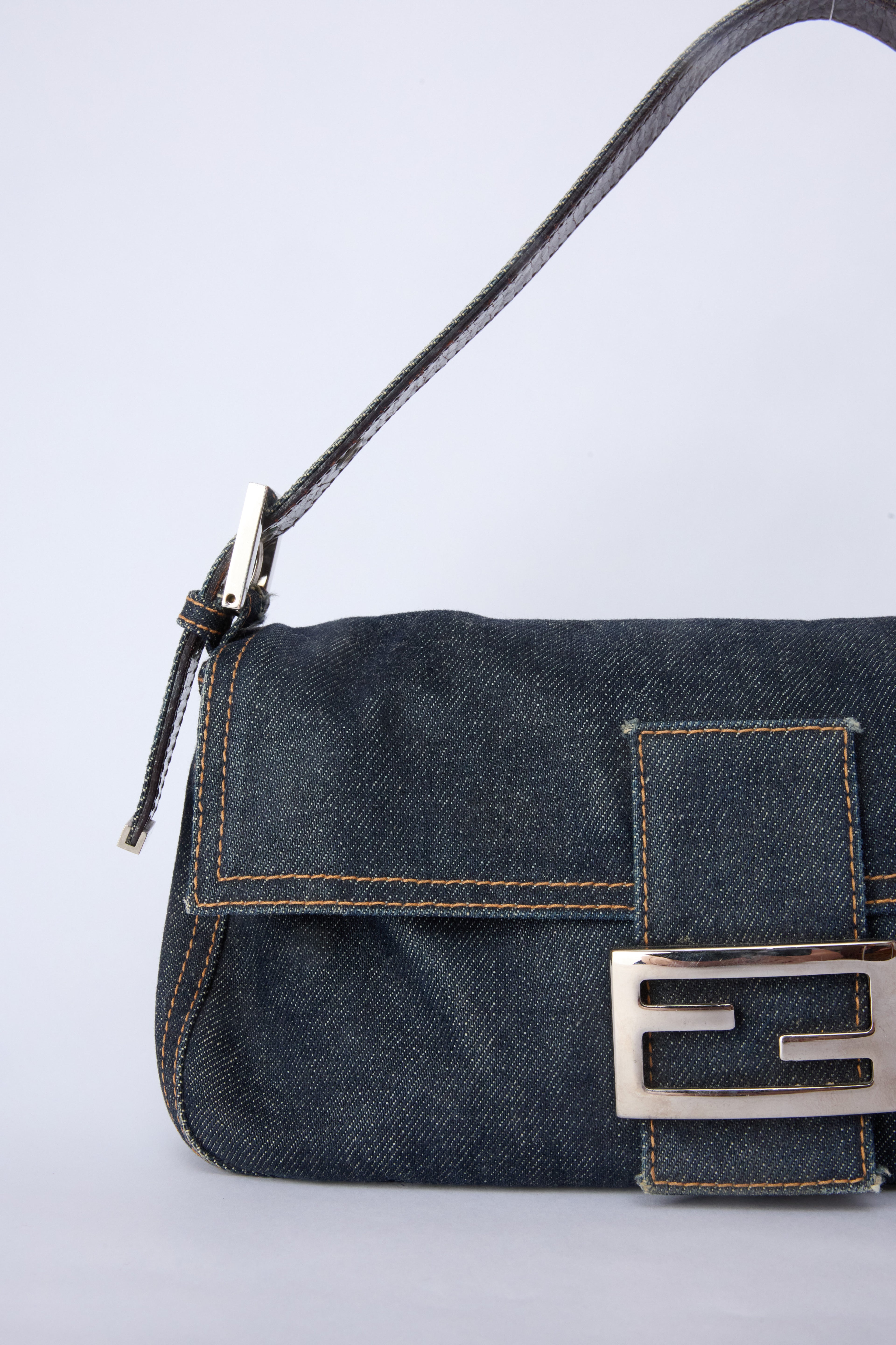 FENDI DENIM BAGUETTE