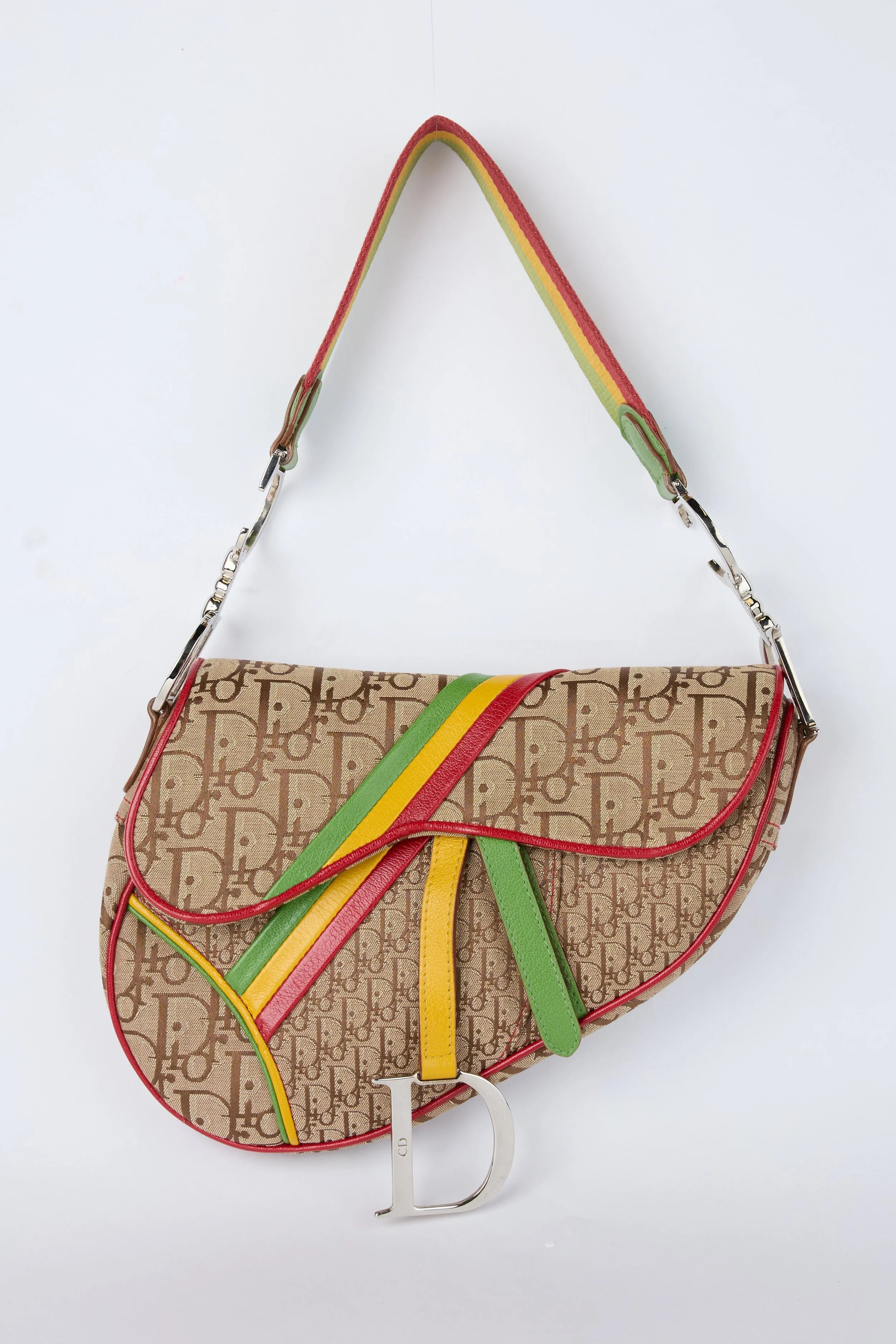 DIOR RASTA CANVAS SADDLE