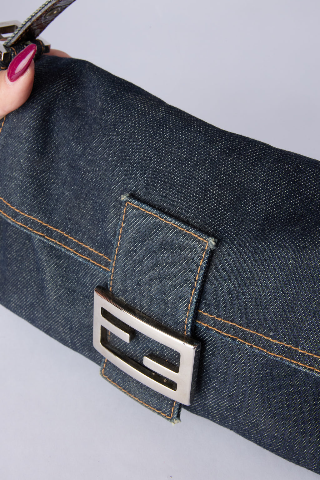 FENDI DENIM BAGUETTE