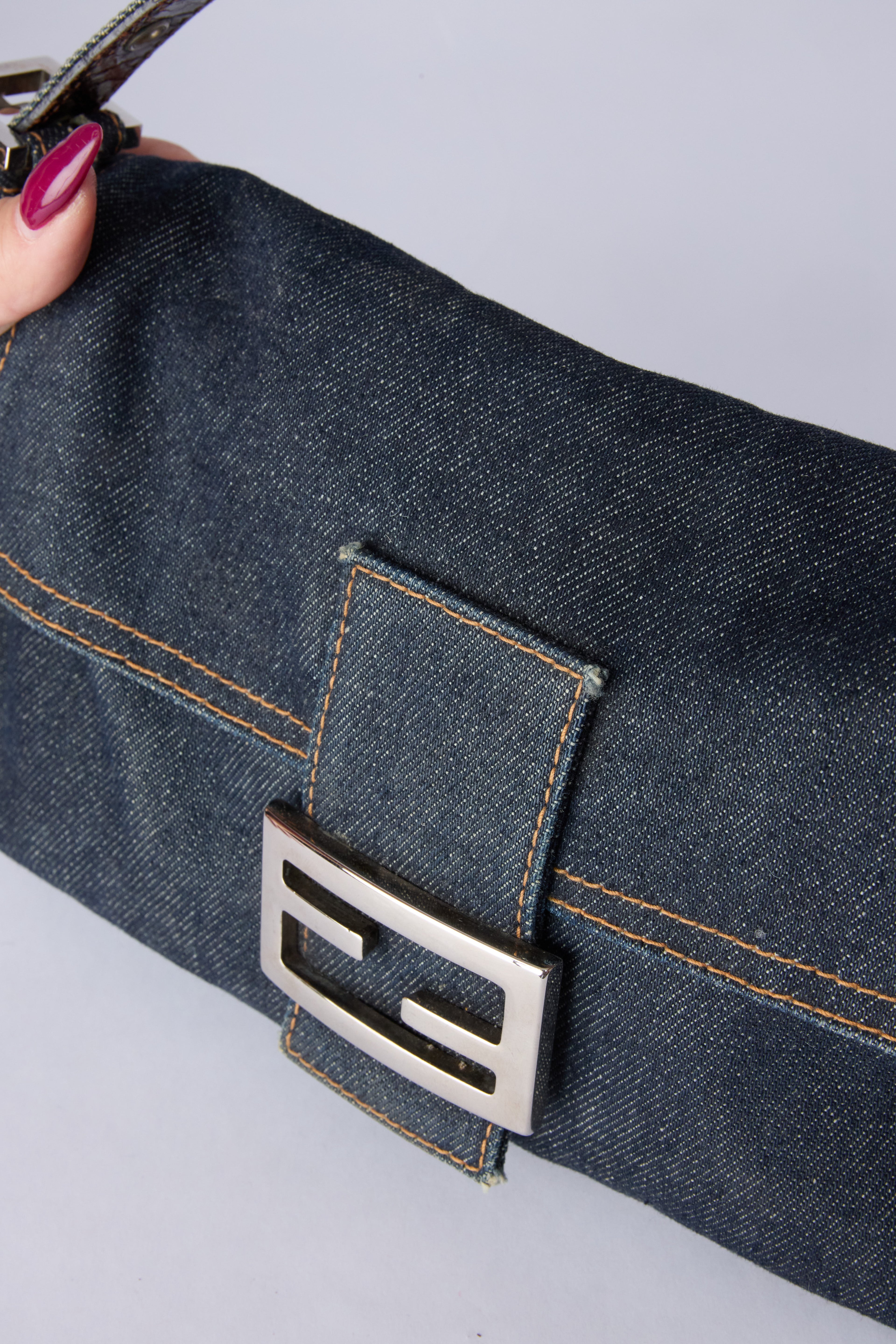 FENDI DENIM BAGUETTE