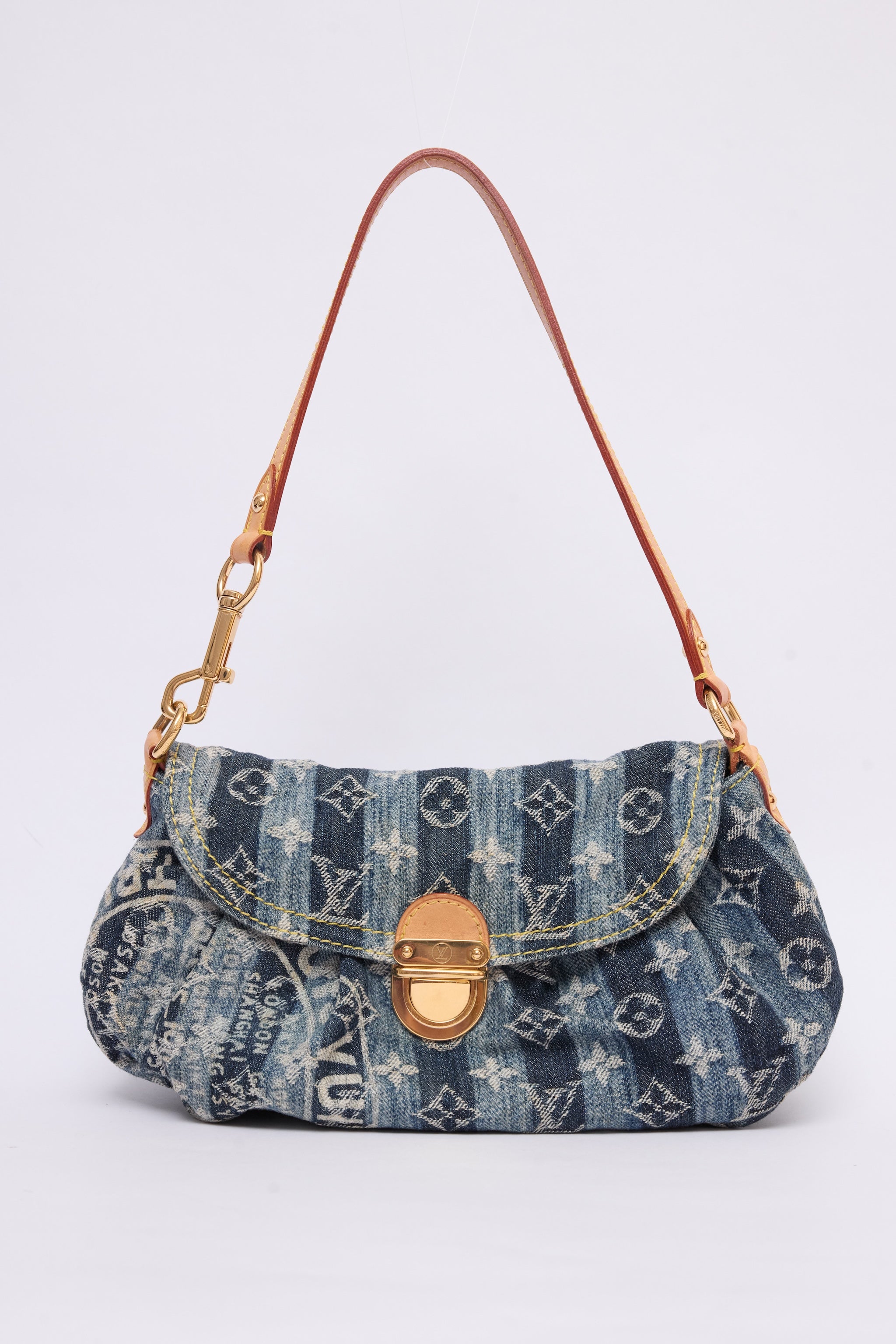 LOUIS VUITTON DENIM RAYE PLEATY