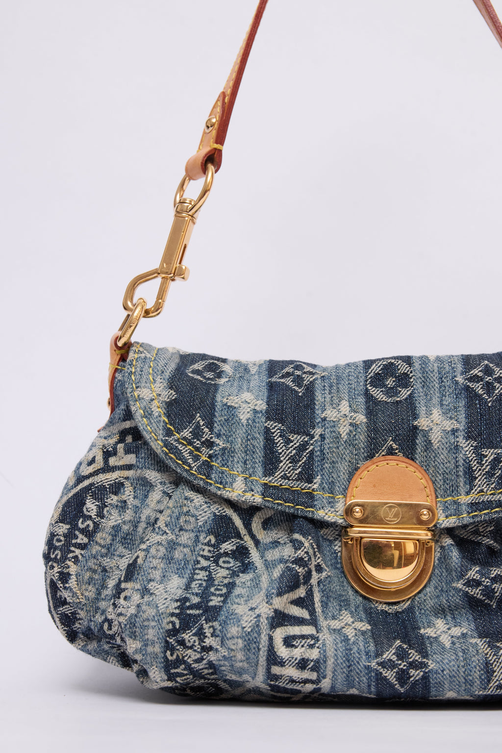 LOUIS VUITTON DENIM RAYE PLEATY