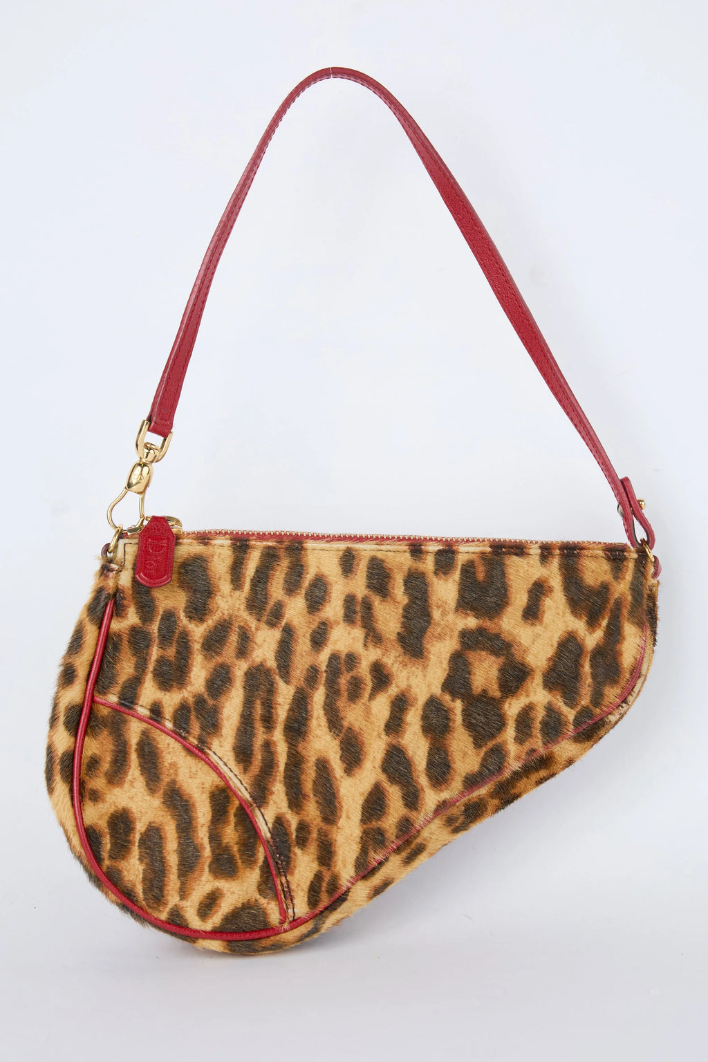 DIOR LEOPARD PONYHAIR MINI SADDLE