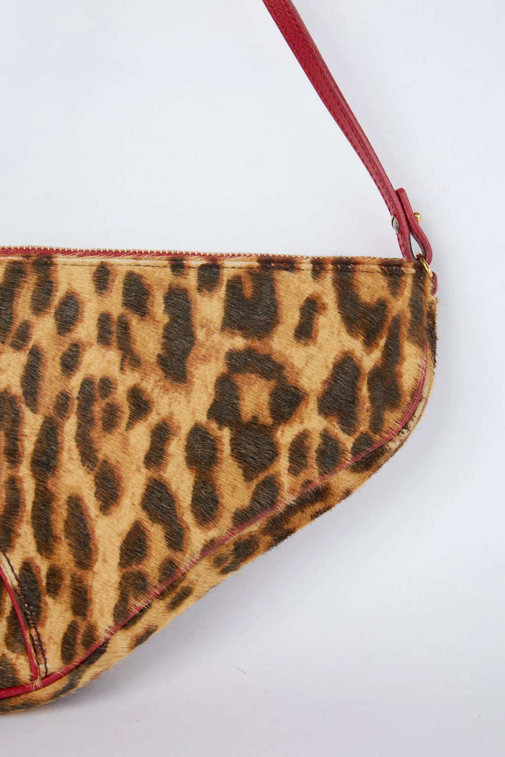 DIOR LEOPARD PONYHAIR MINI SADDLE