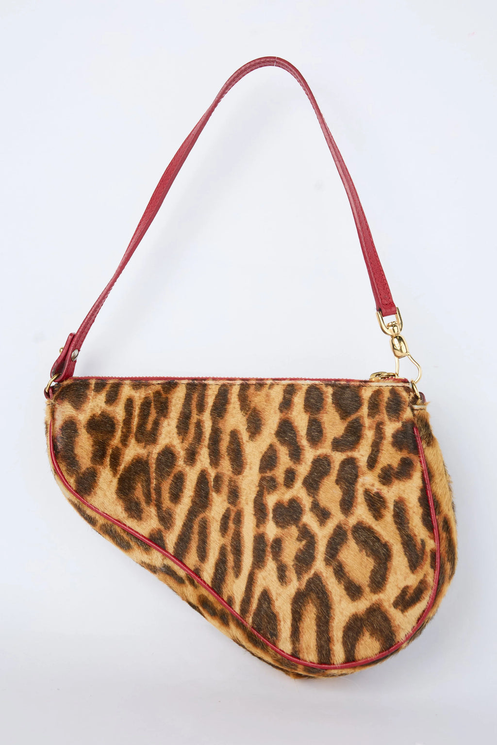 DIOR LEOPARD PONYHAIR MINI SADDLE