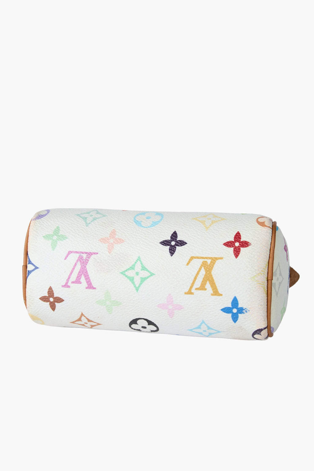 Louis Vuitton White Multicolor Nano Speedy