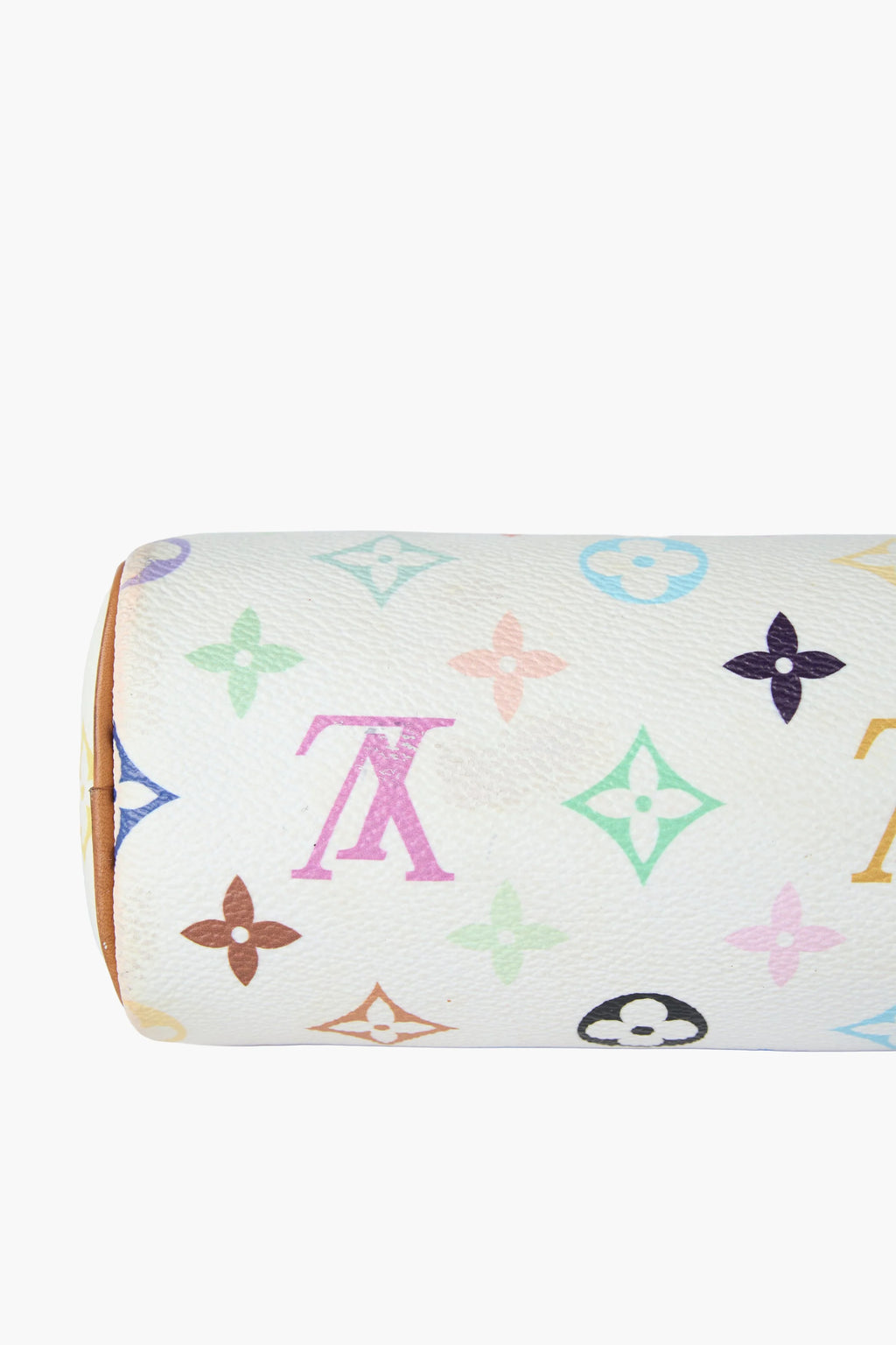 Louis Vuitton White Multicolor Nano Speedy