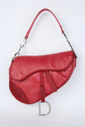 RARE DIOR RED PYTHON SADDLE