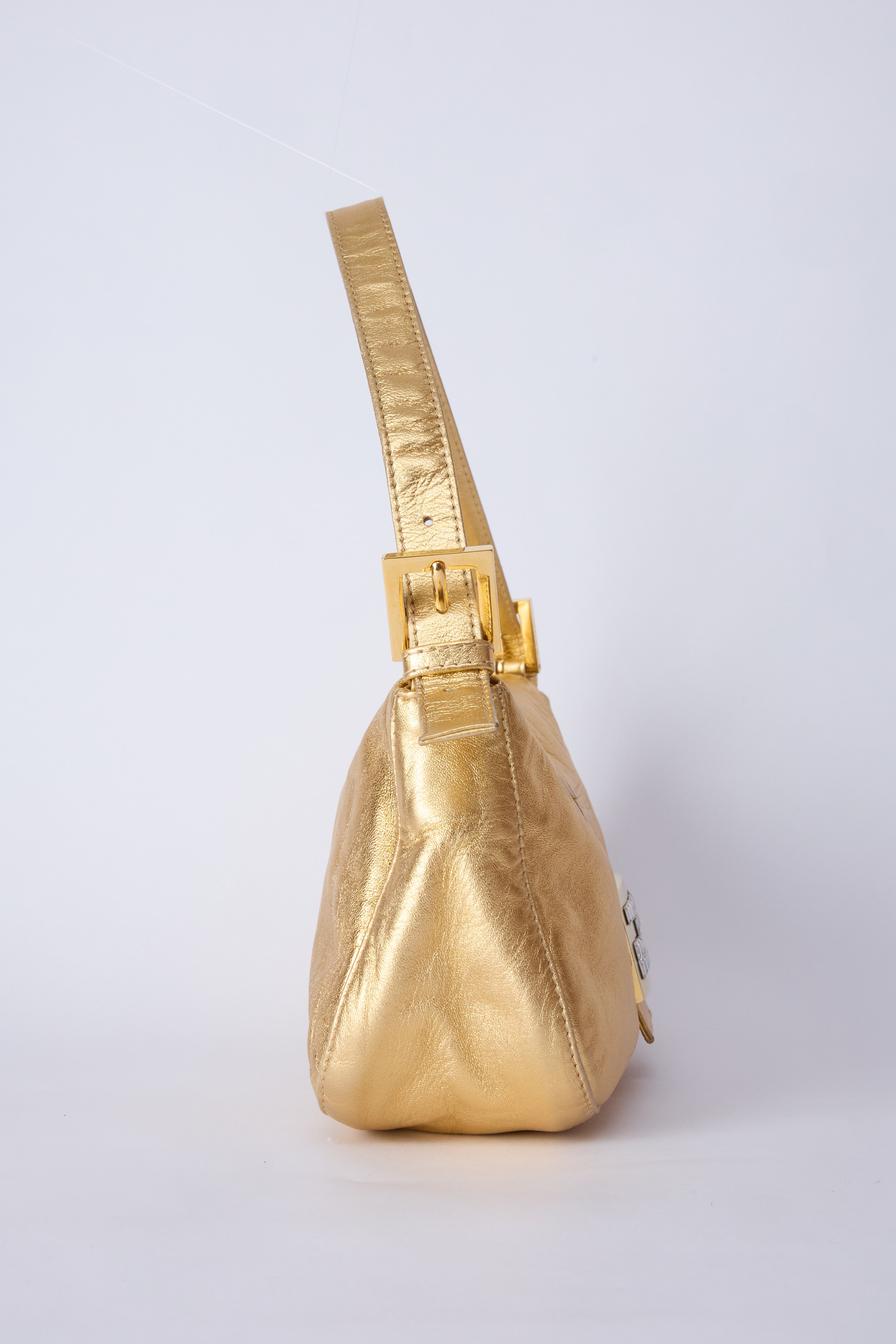 FENDI GOLD MAMMA BAGUETTE