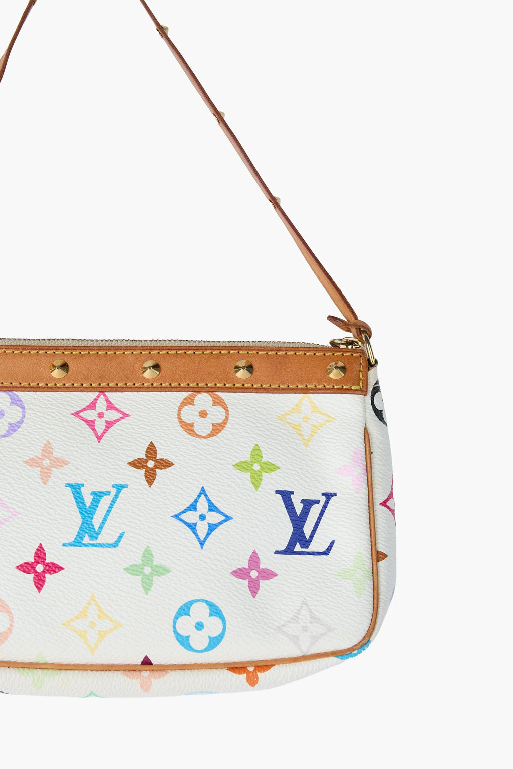 Louis Vuitton White Multicolor Murakami Pochette