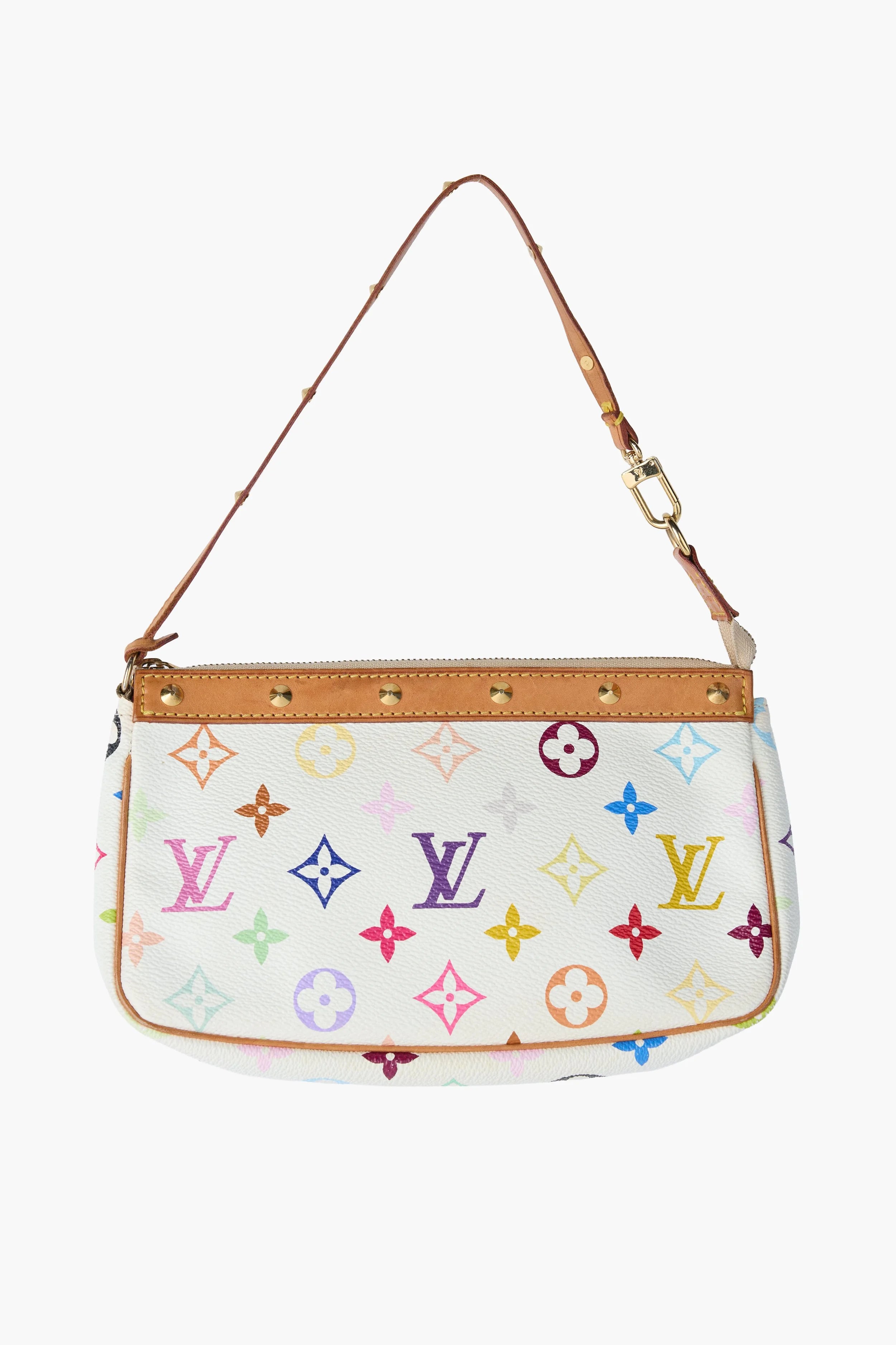 Louis Vuitton White Multicolor Murakami Pochette