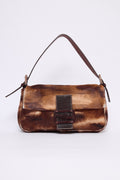 FENDI BROWN PONYHAIR BAGUETTE
