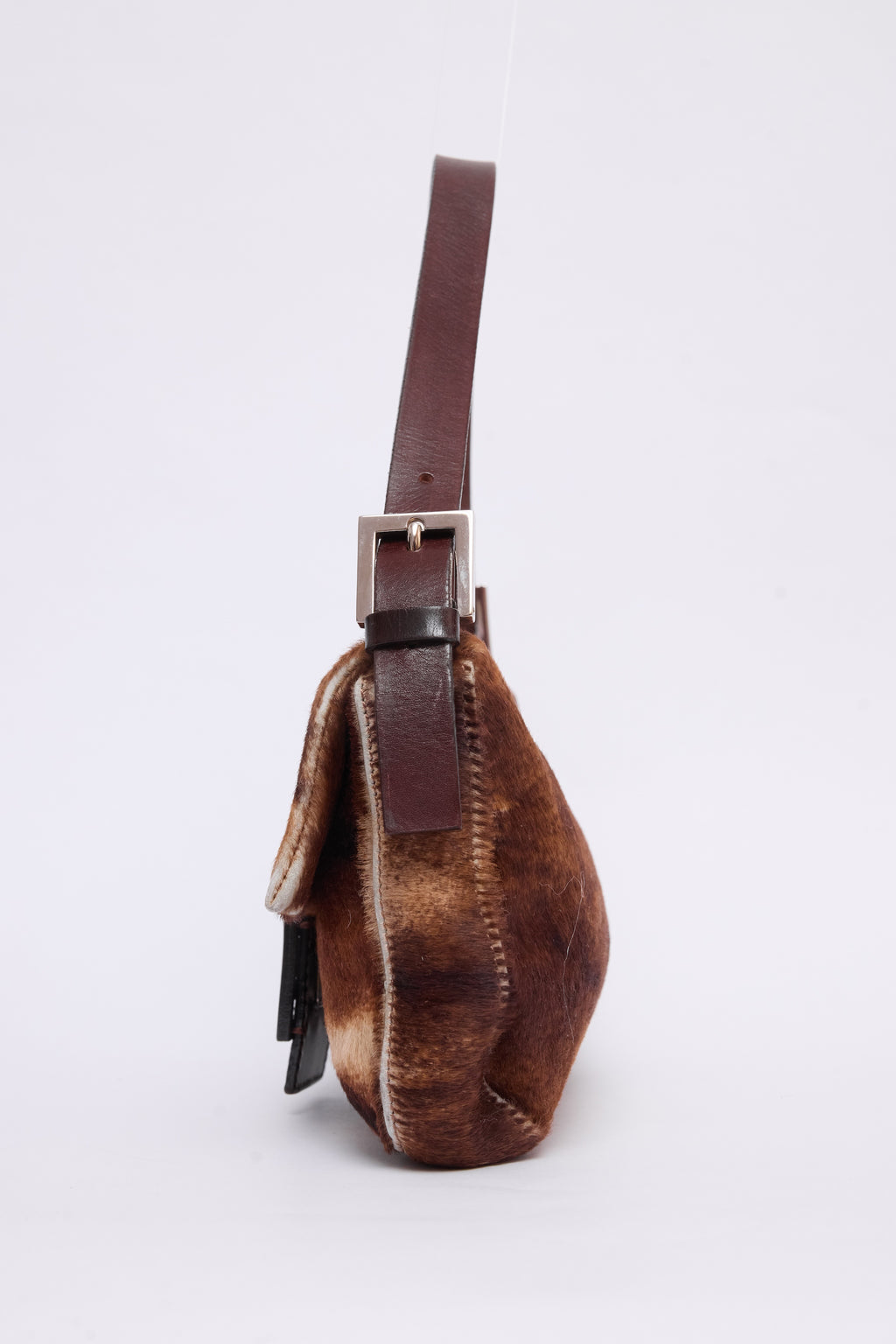 FENDI BROWN PONYHAIR BAGUETTE