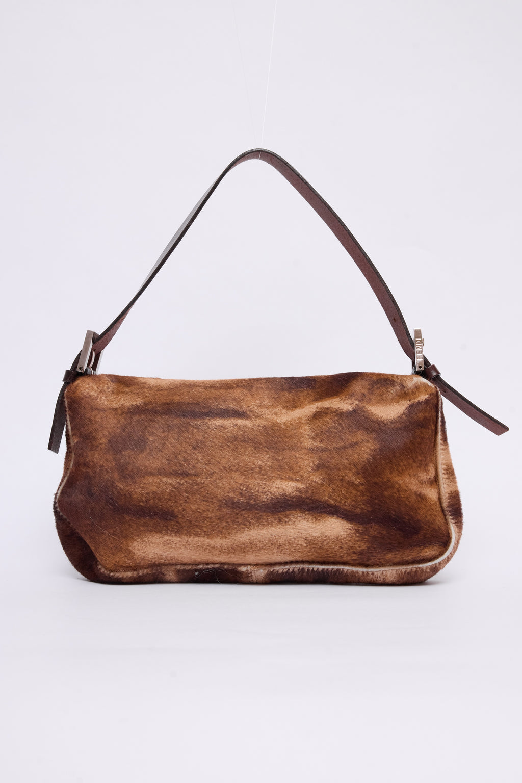 FENDI BROWN PONYHAIR BAGUETTE