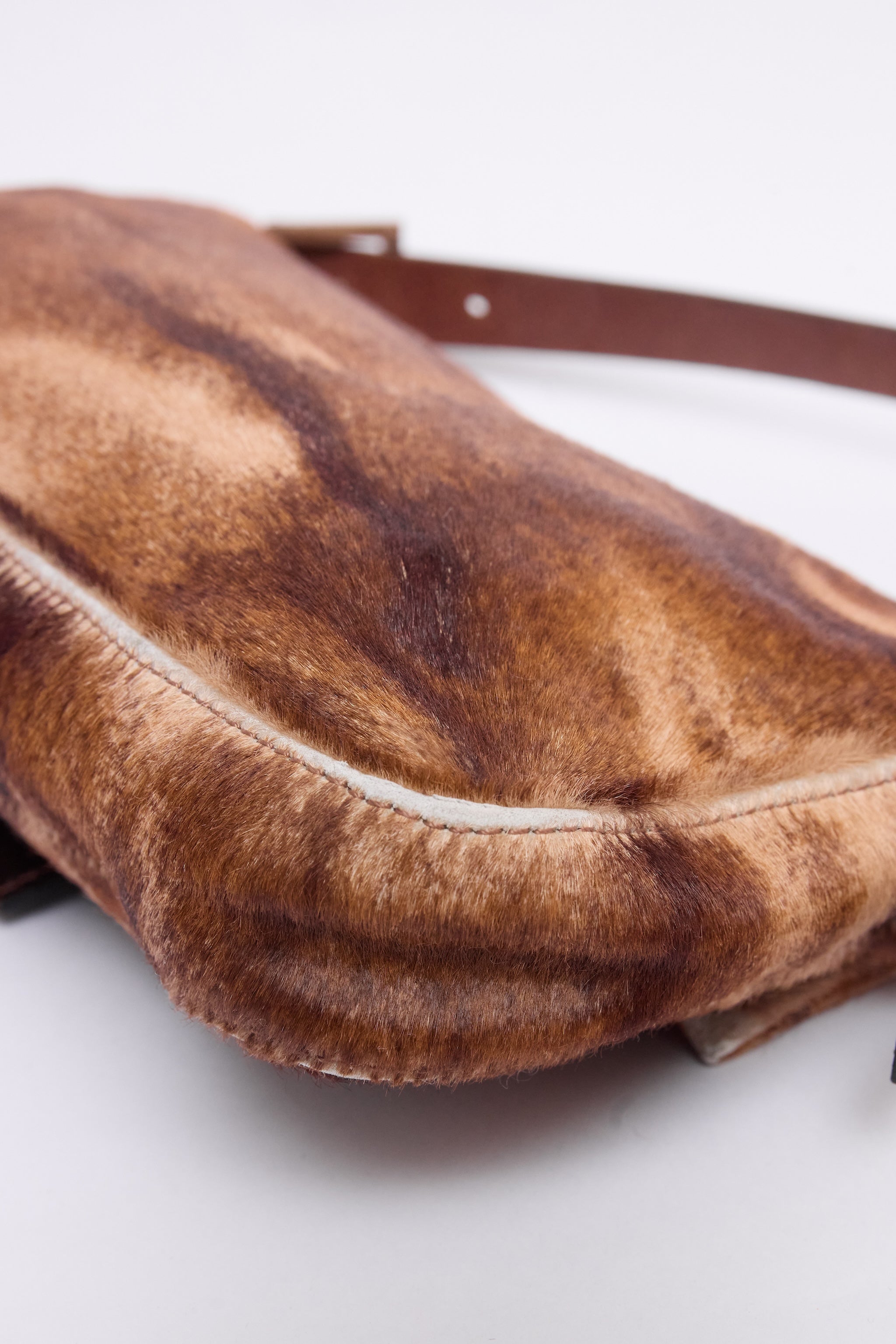 FENDI BROWN PONYHAIR BAGUETTE