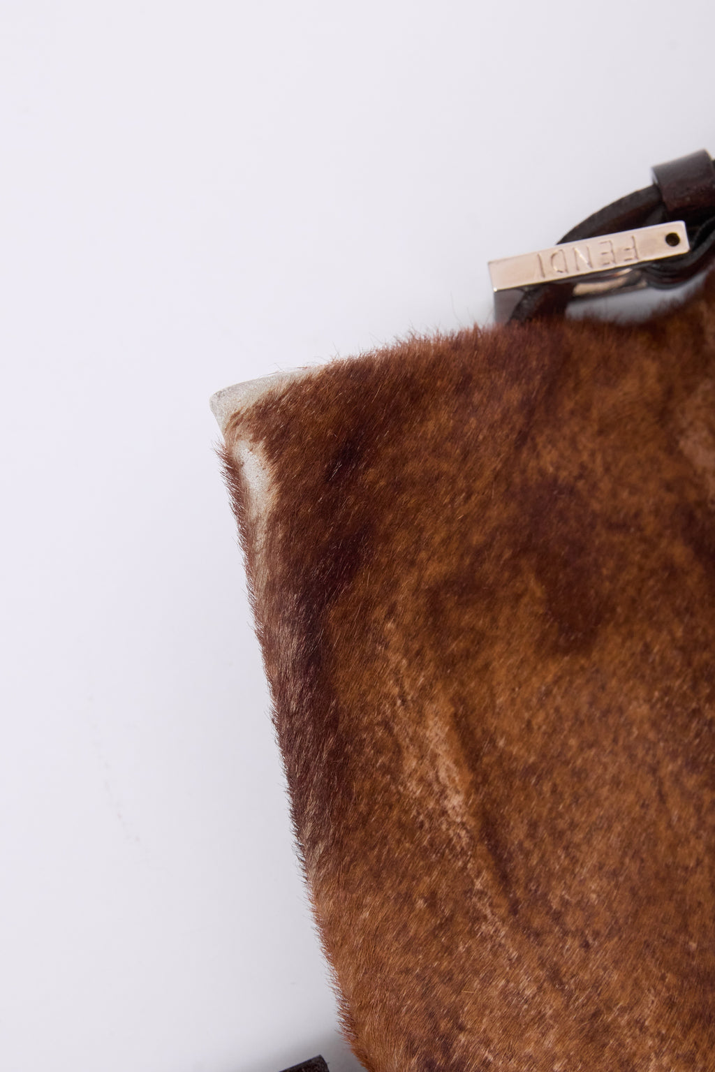 FENDI BROWN PONYHAIR BAGUETTE
