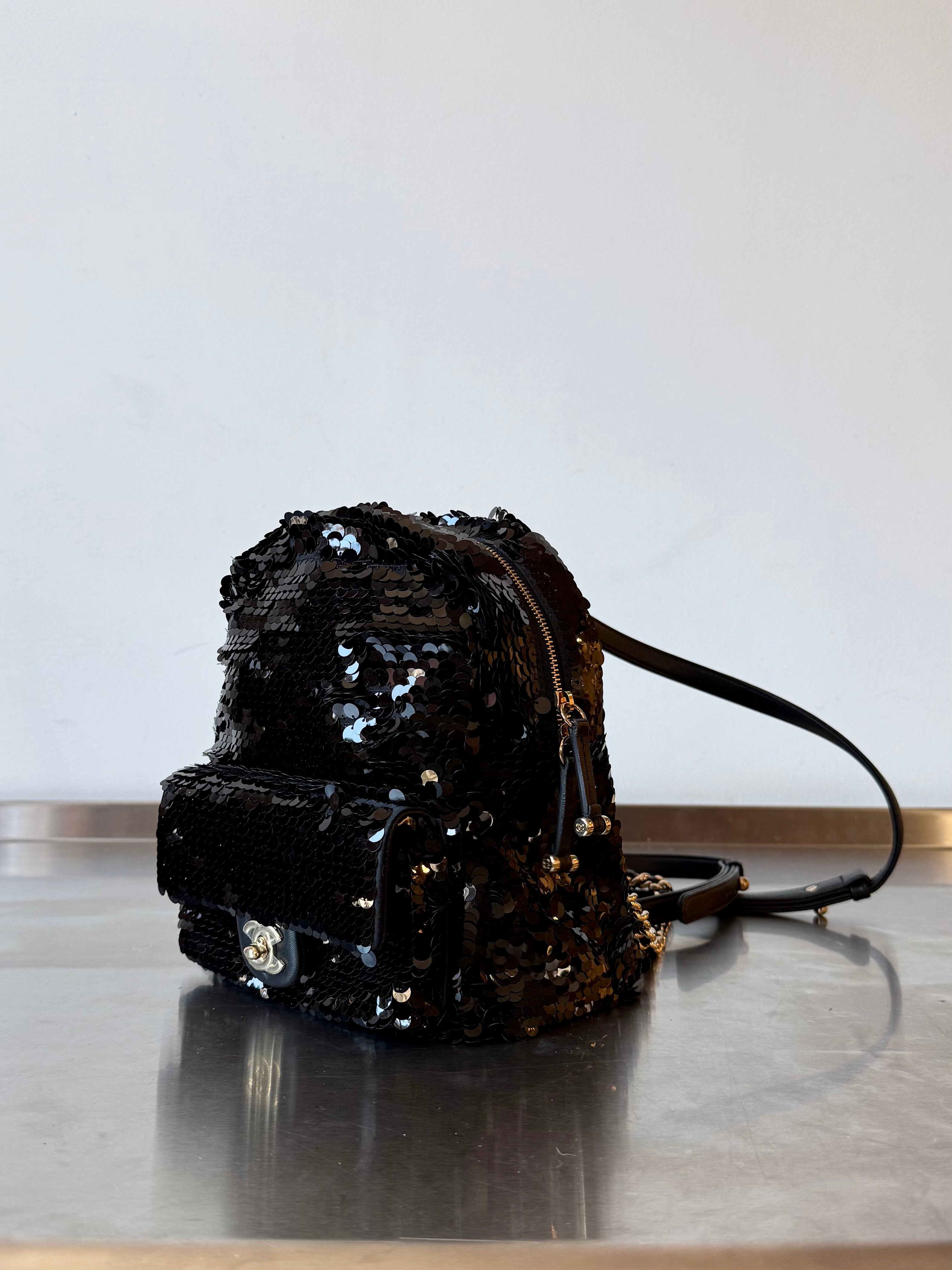CHANEL SEQUIN BACKPACK