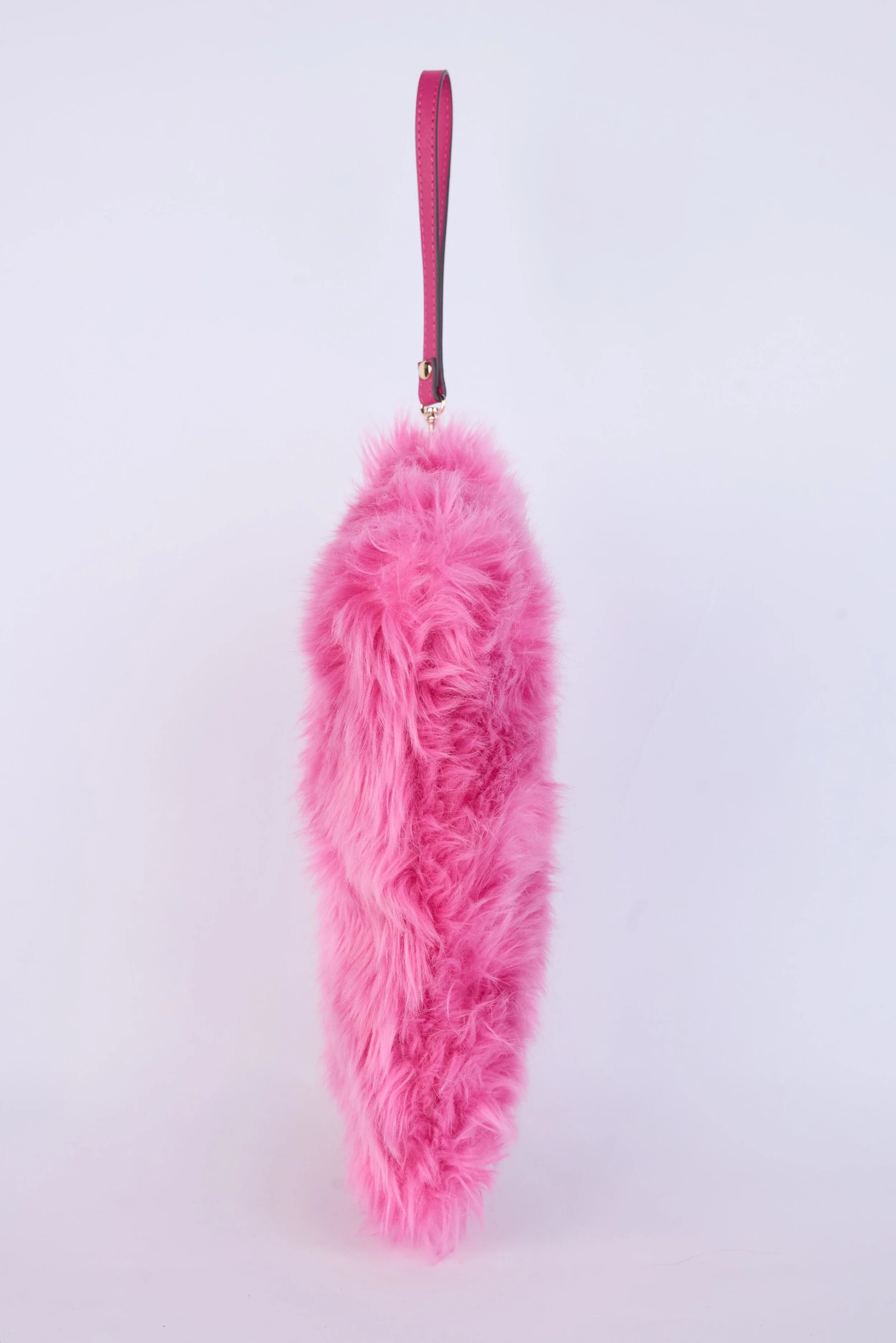 PRADA PINK FAUX FUR CLUTCH