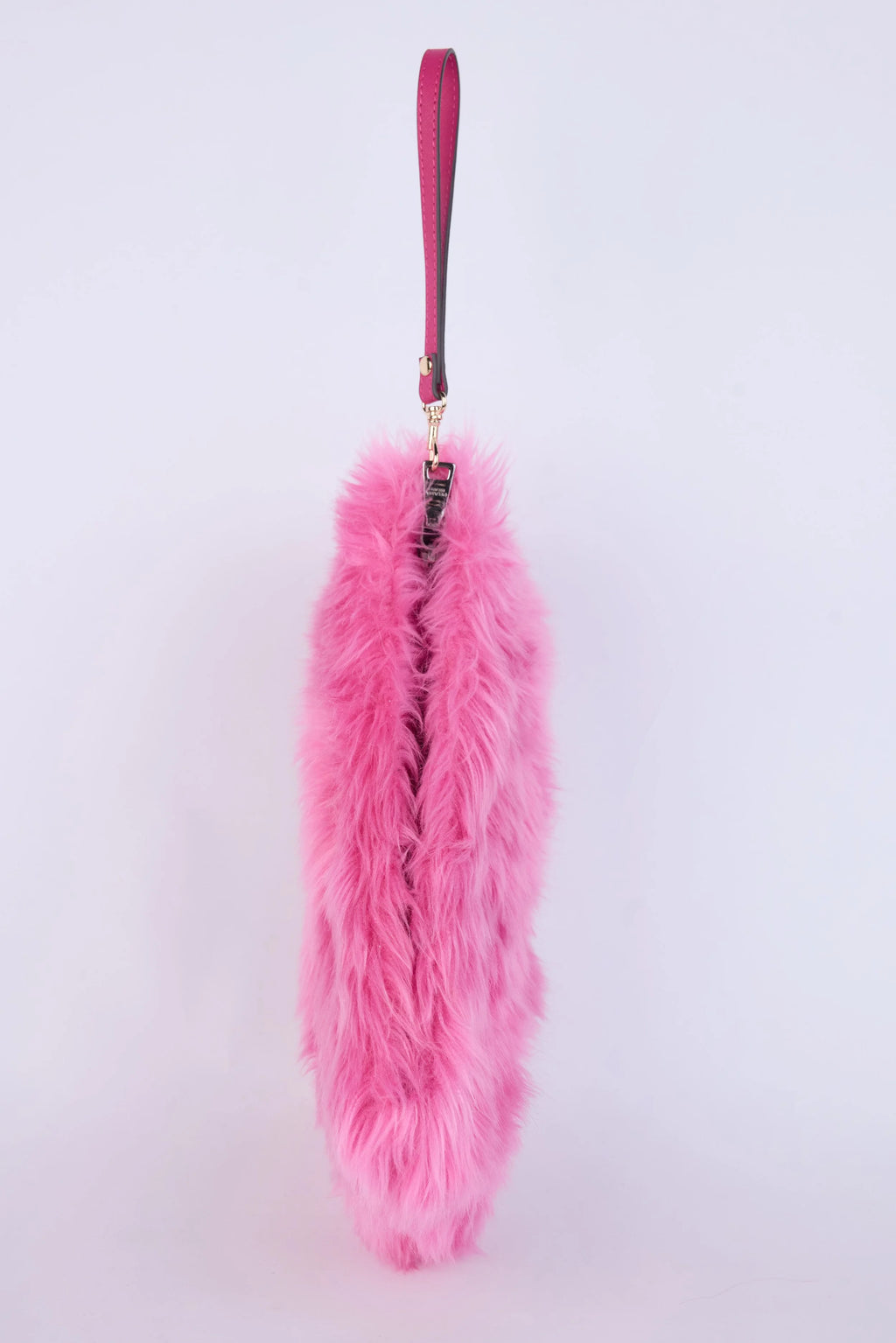 PRADA PINK FAUX FUR CLUTCH
