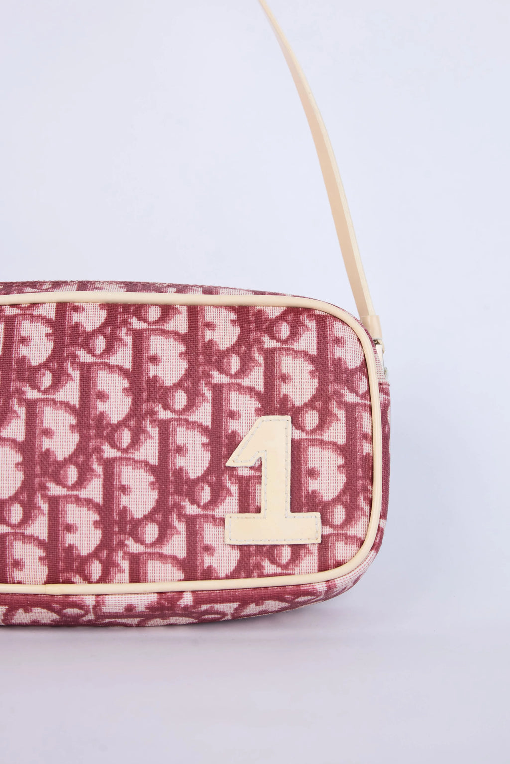 DIOR RED OBLIQUE JACQUARD NO.1 POCHETTE BAG